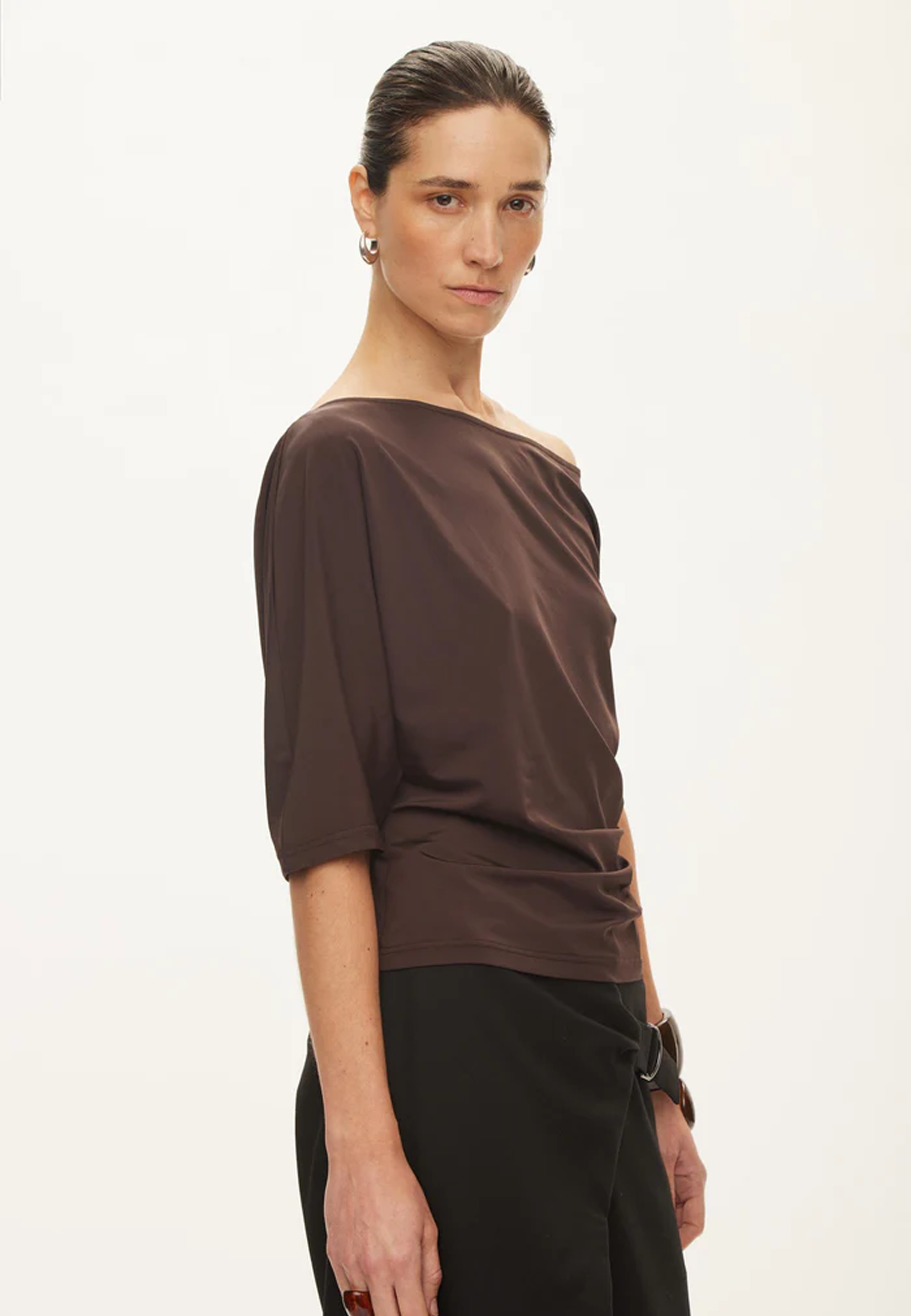 Tyra Viskose T-Shirt | Chocolate Torte