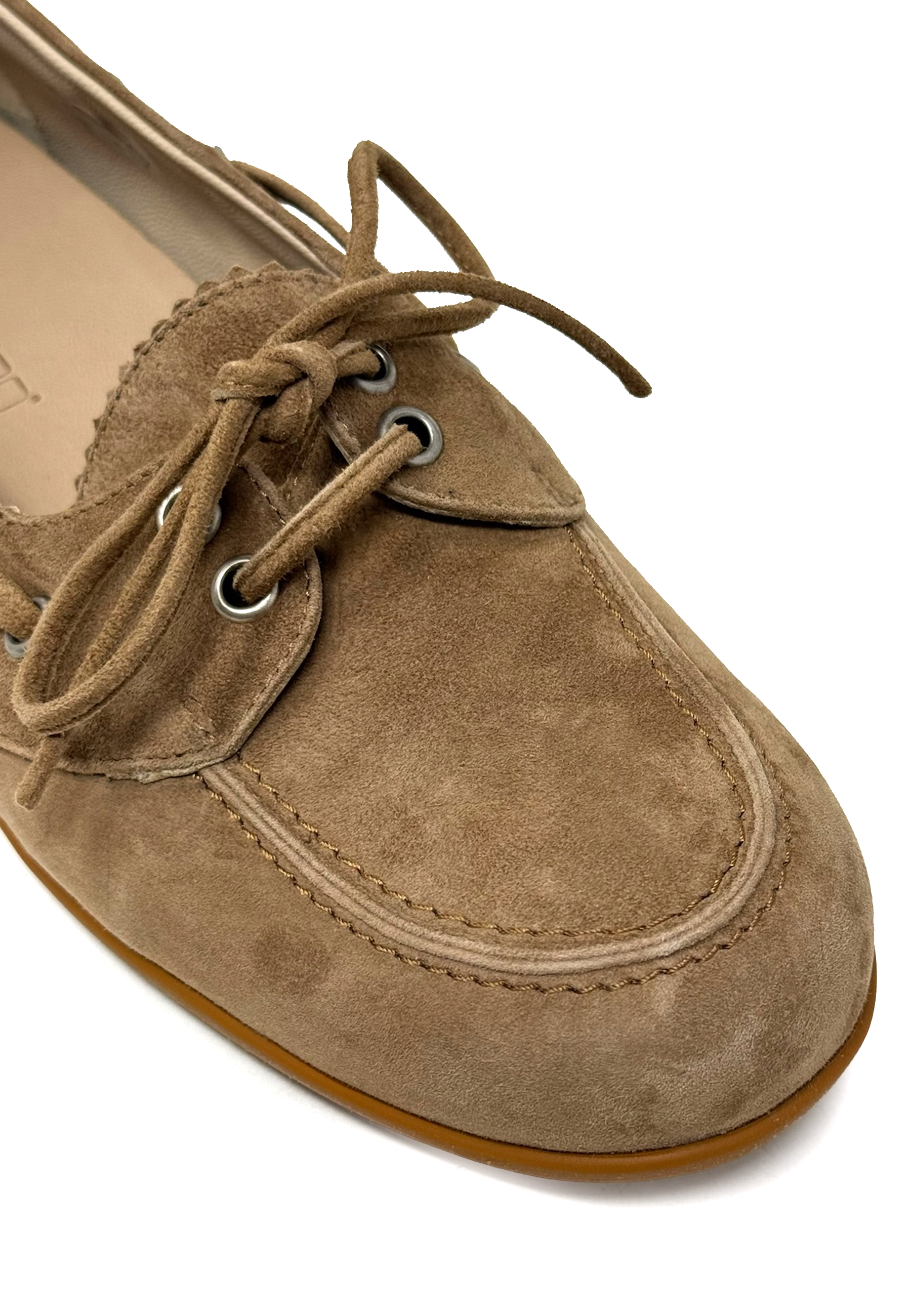 1250 Marina boat shoe | Toffee Camoscio