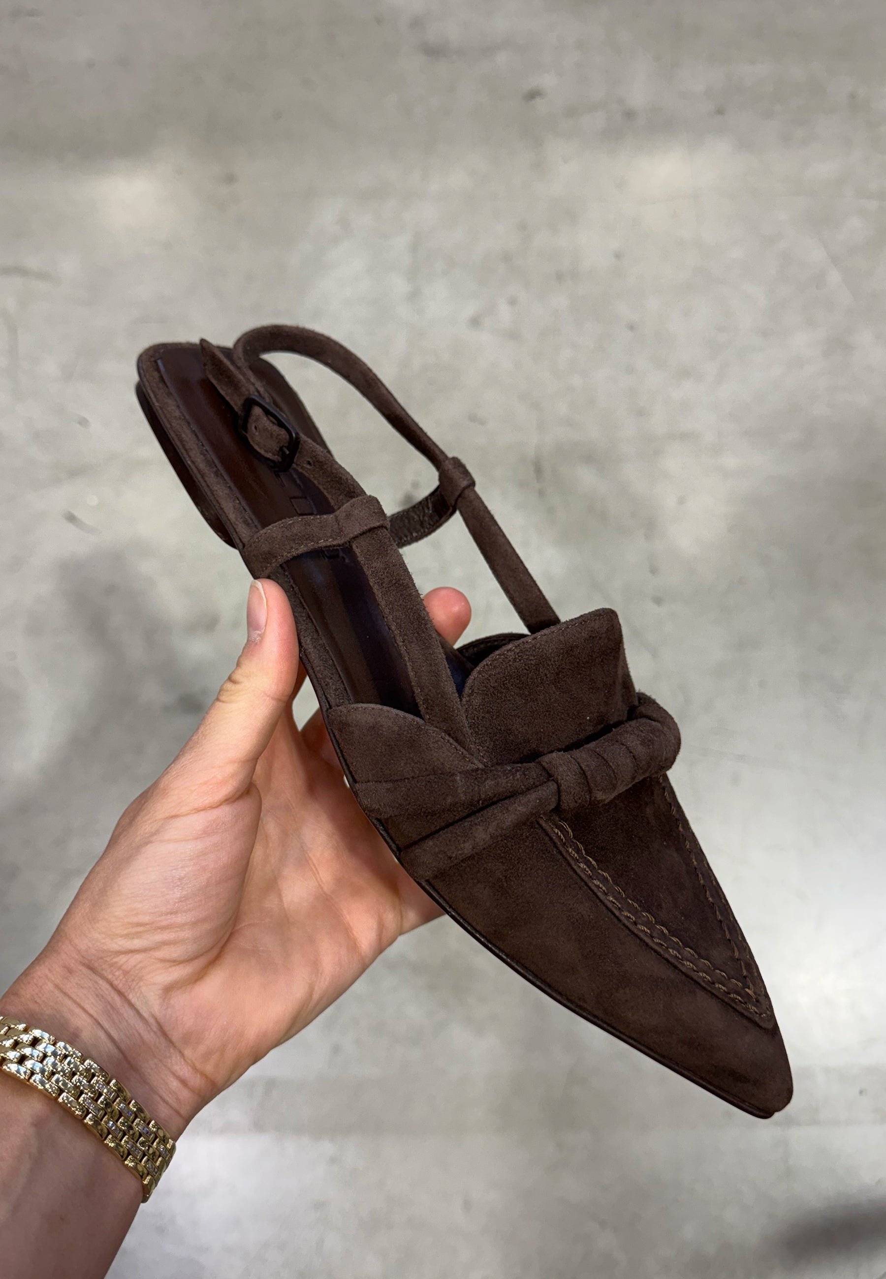 1269 Anya Sling | Espresso Camoscio