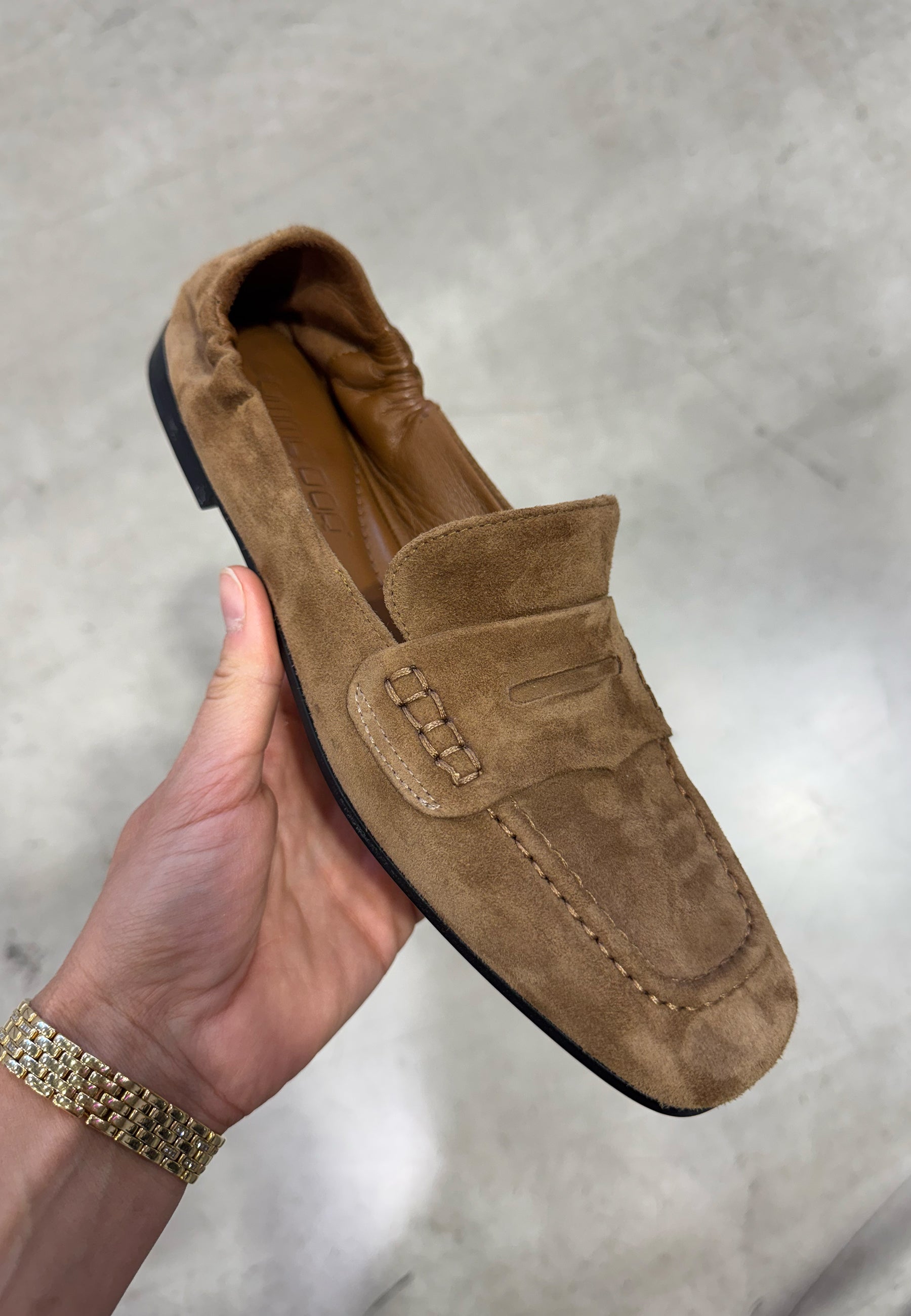 1275 Angie Loafer | Toffee Camoscio