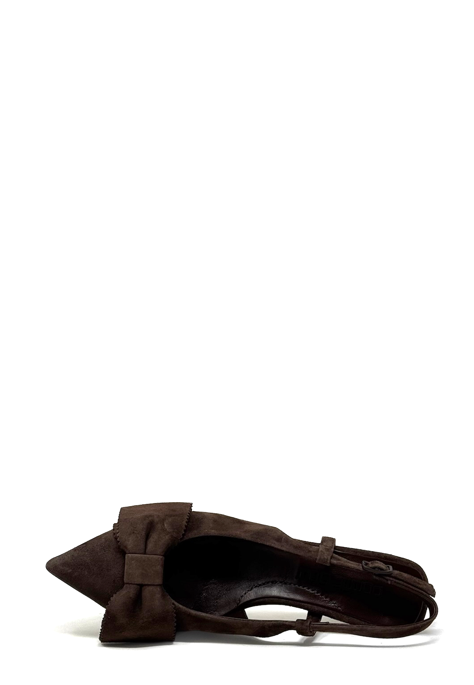6260 Henriette Heel Sling | Espresso Camoscio