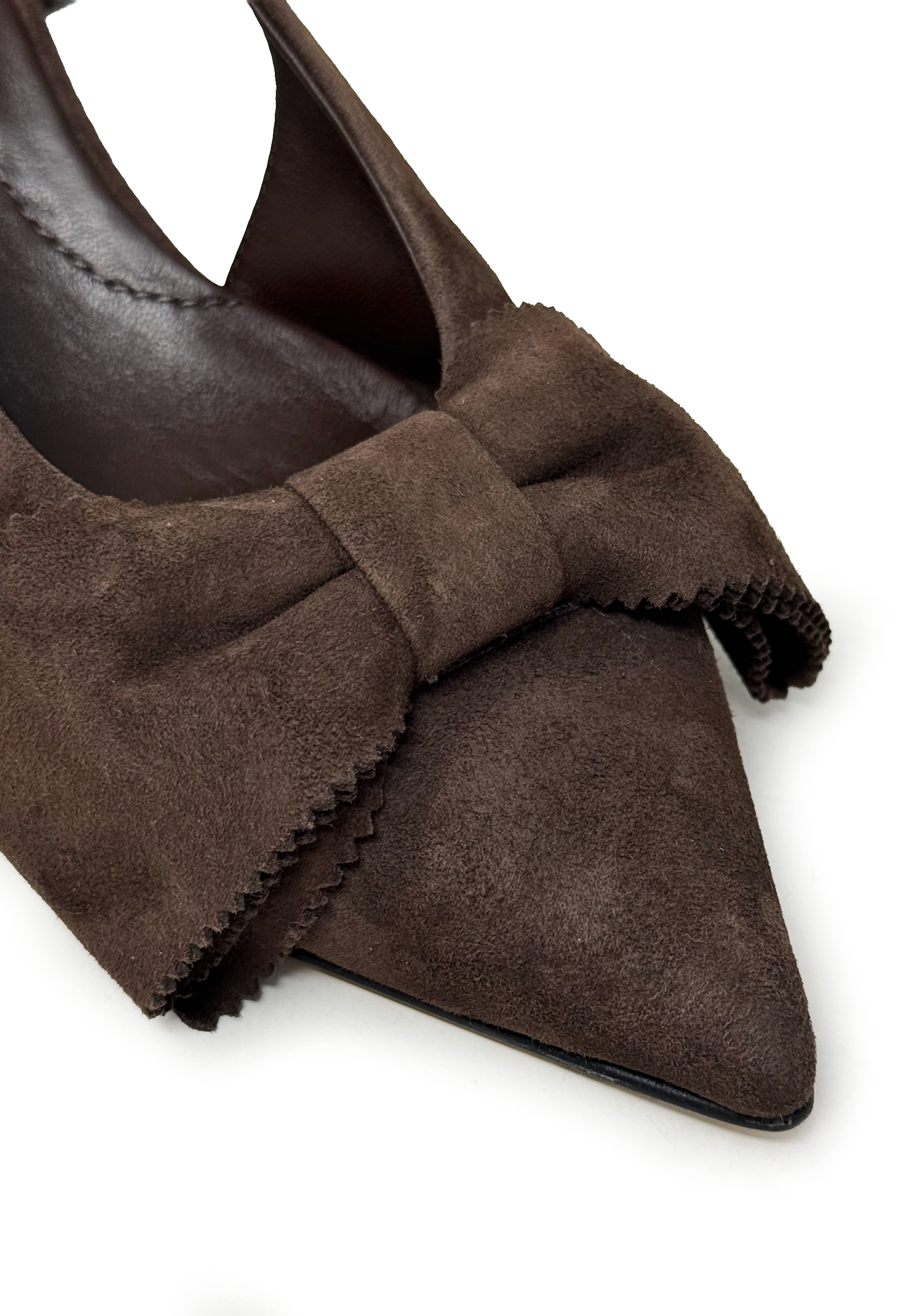 6260 Henriette Heel Sling | Espresso Camoscio