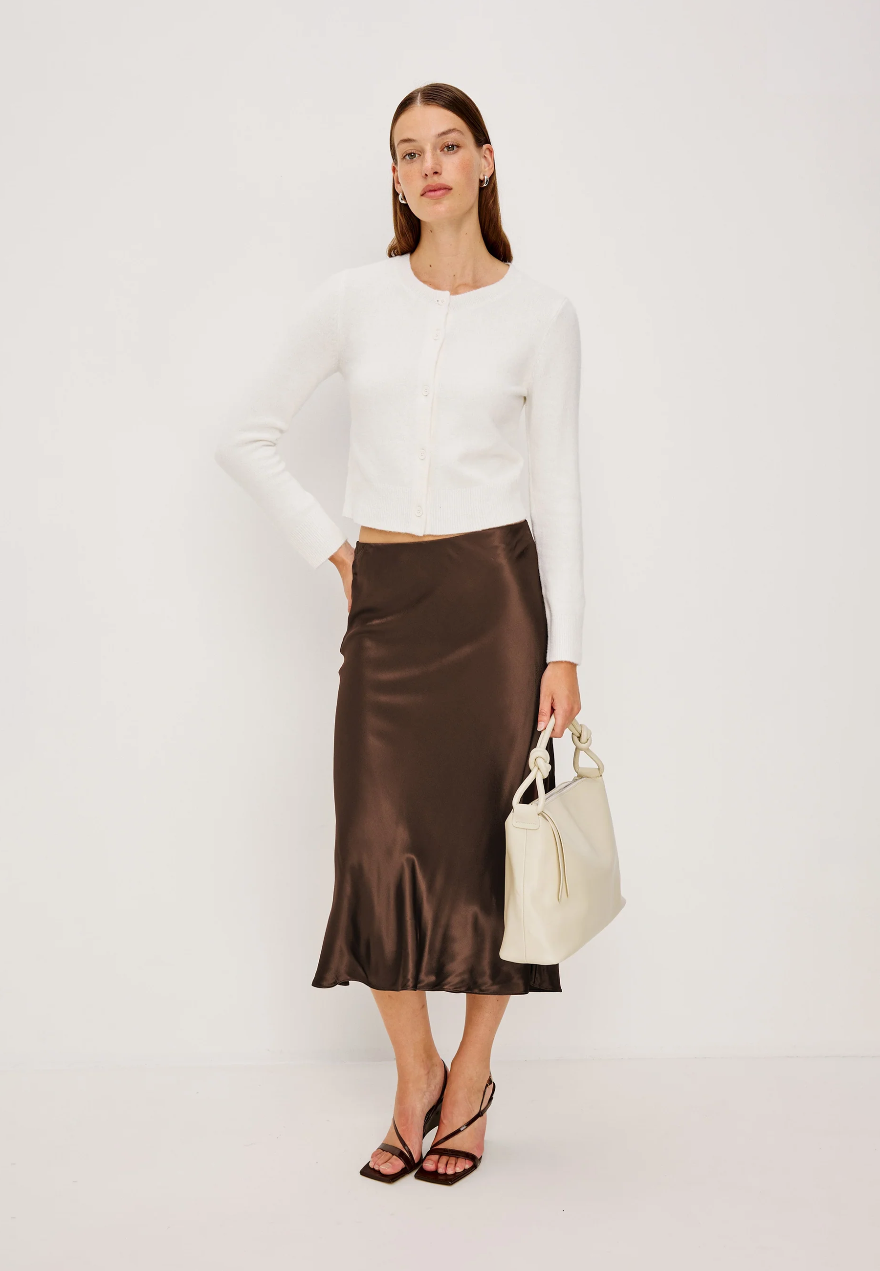 Anya Satin Midirock | Espresso