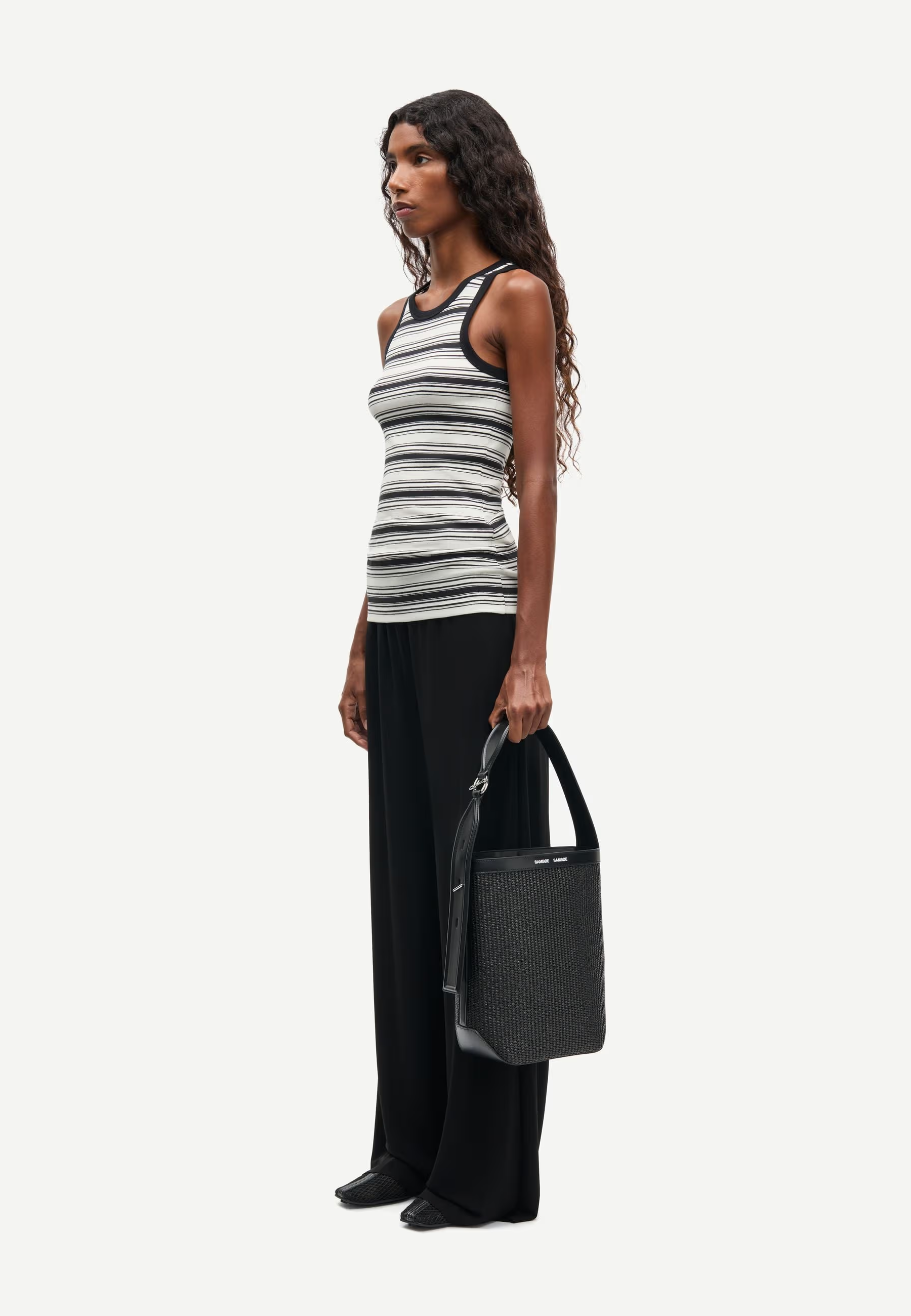 Alexo Tanktop | Egret Stripes