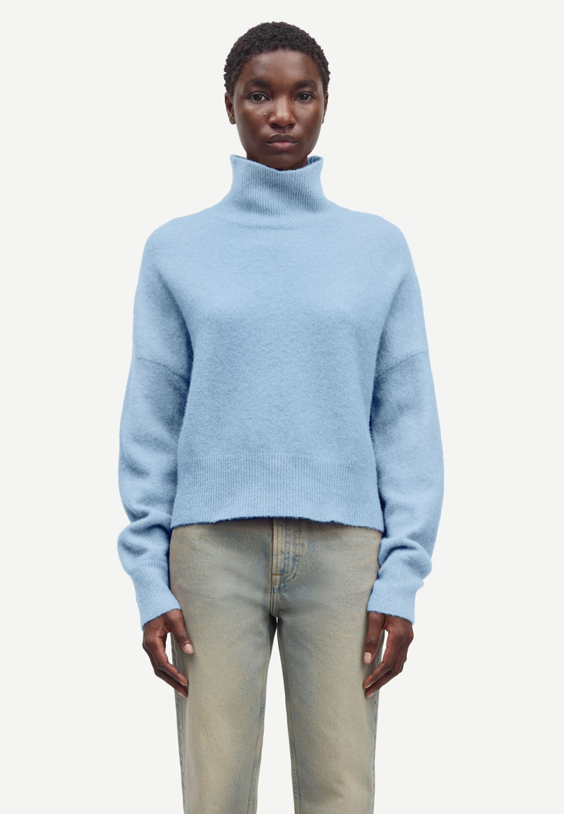 Nola alpaca rullekrave | Della Robbia Blue