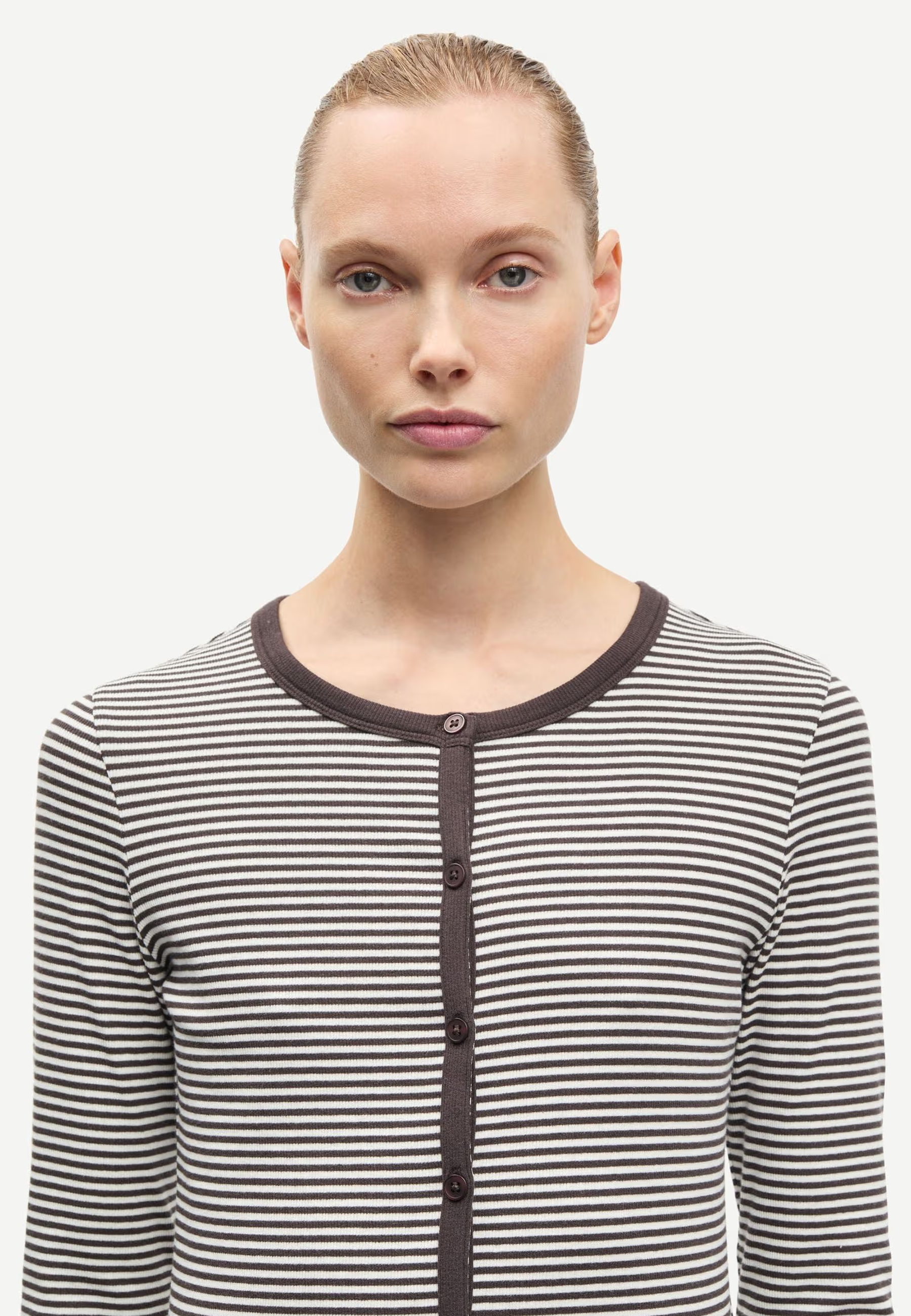 Saalexo Longsleeve Cardigan | Mulch Stripes