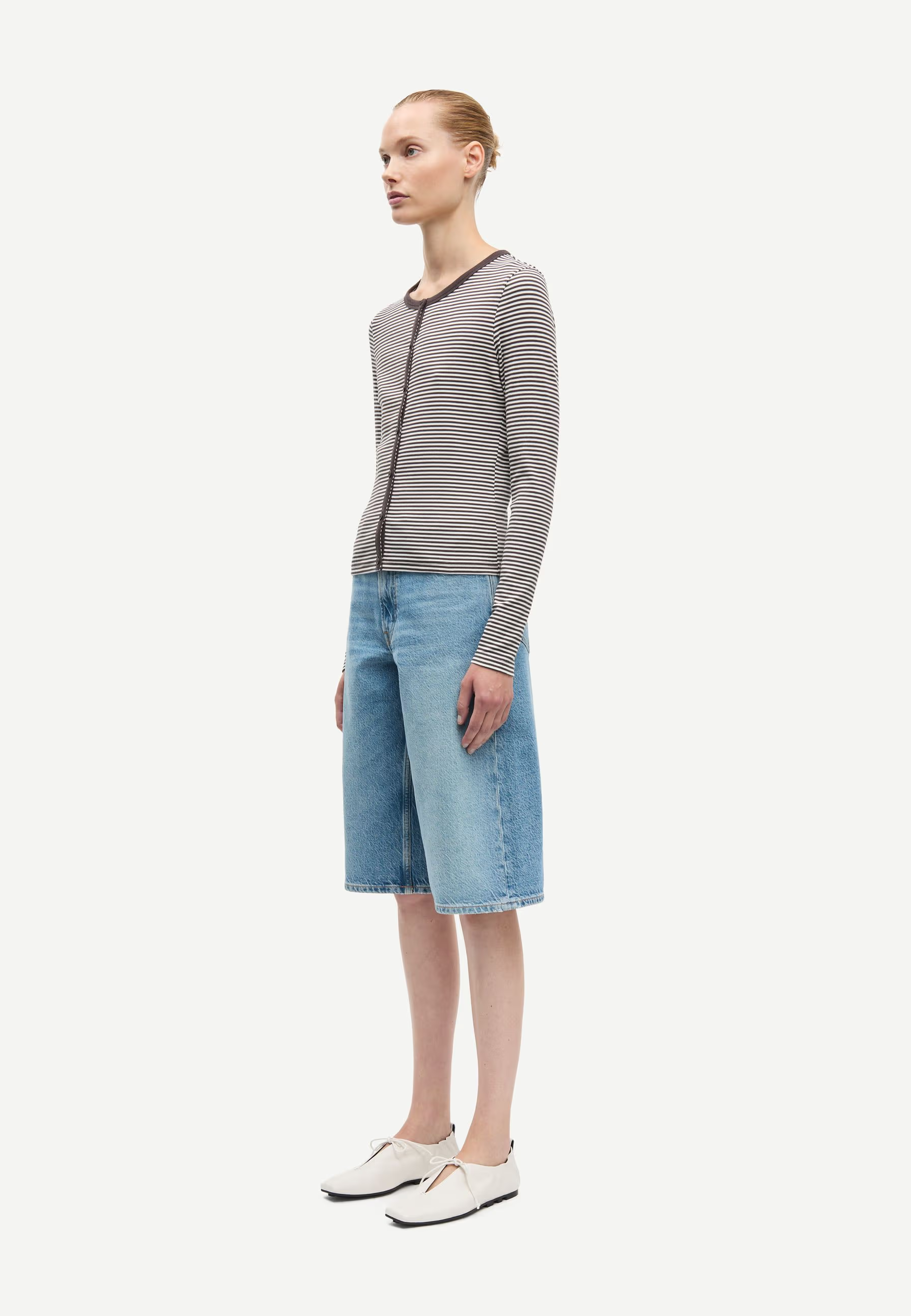 Saalexo Longsleeve Cardigan | Mulch Stripes