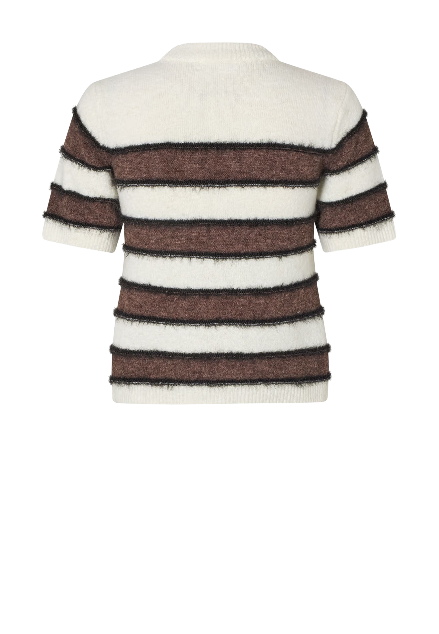 Sacian Alpaka T-Shirt | Black Coffee Stripes