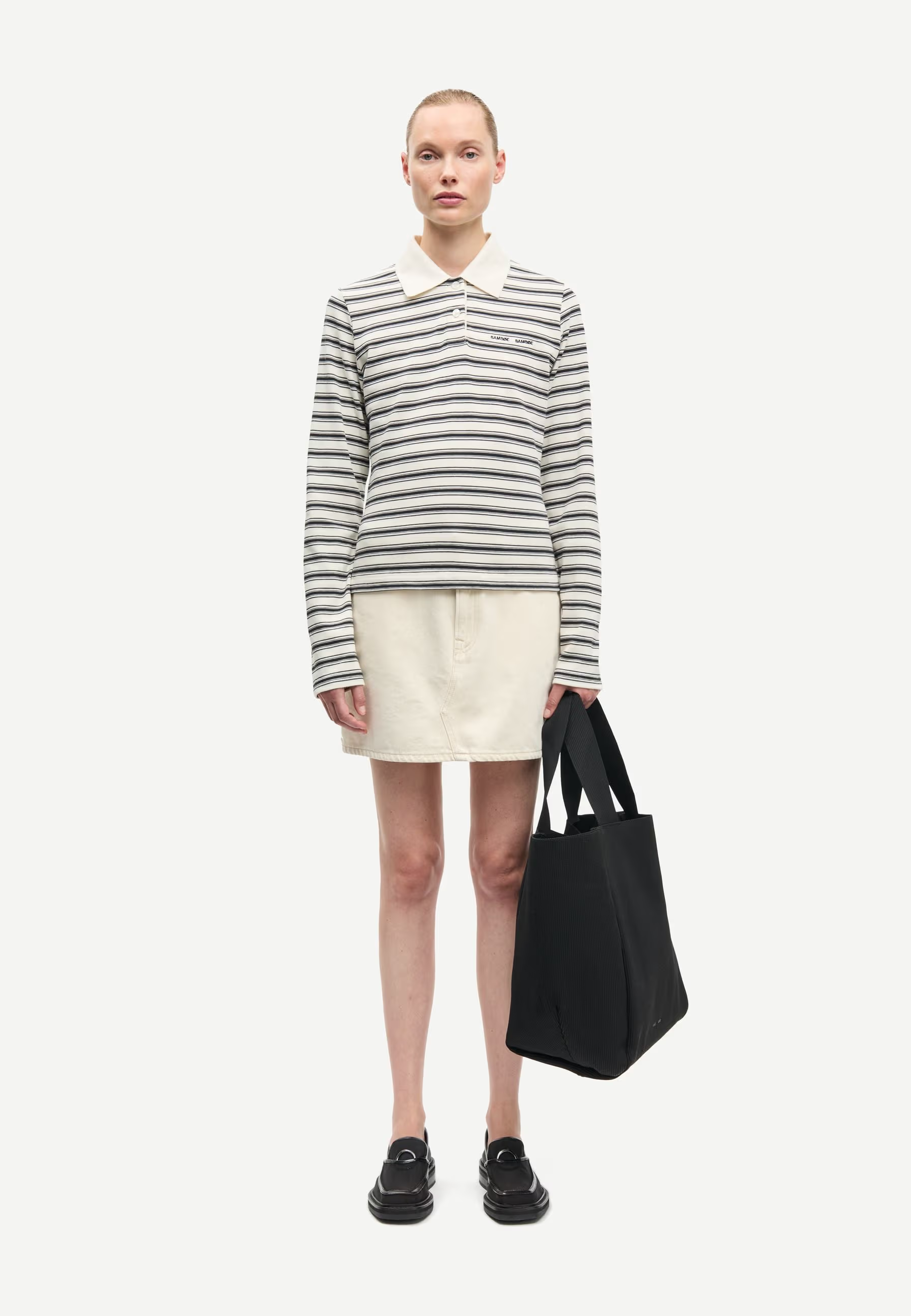 Sadonell Poloshirt | Egret Stripes