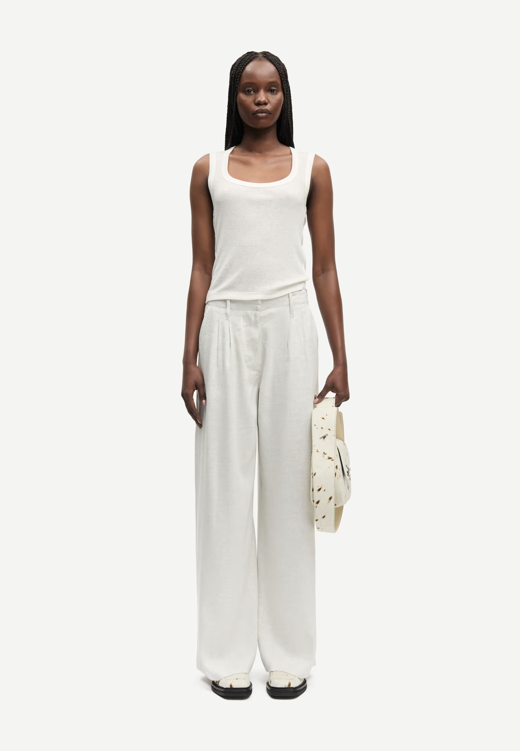 Sadou Woll Tank Top | Egret