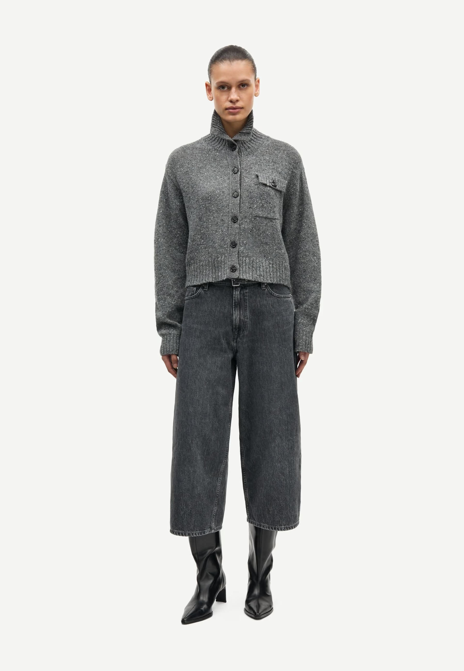 Saharper Culotte Jeans | Grey Cloud