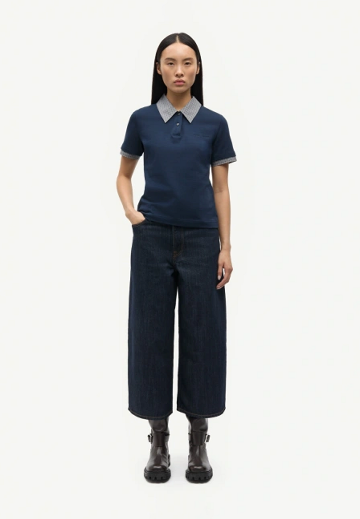 Saharper Culotte Jeans | Ink