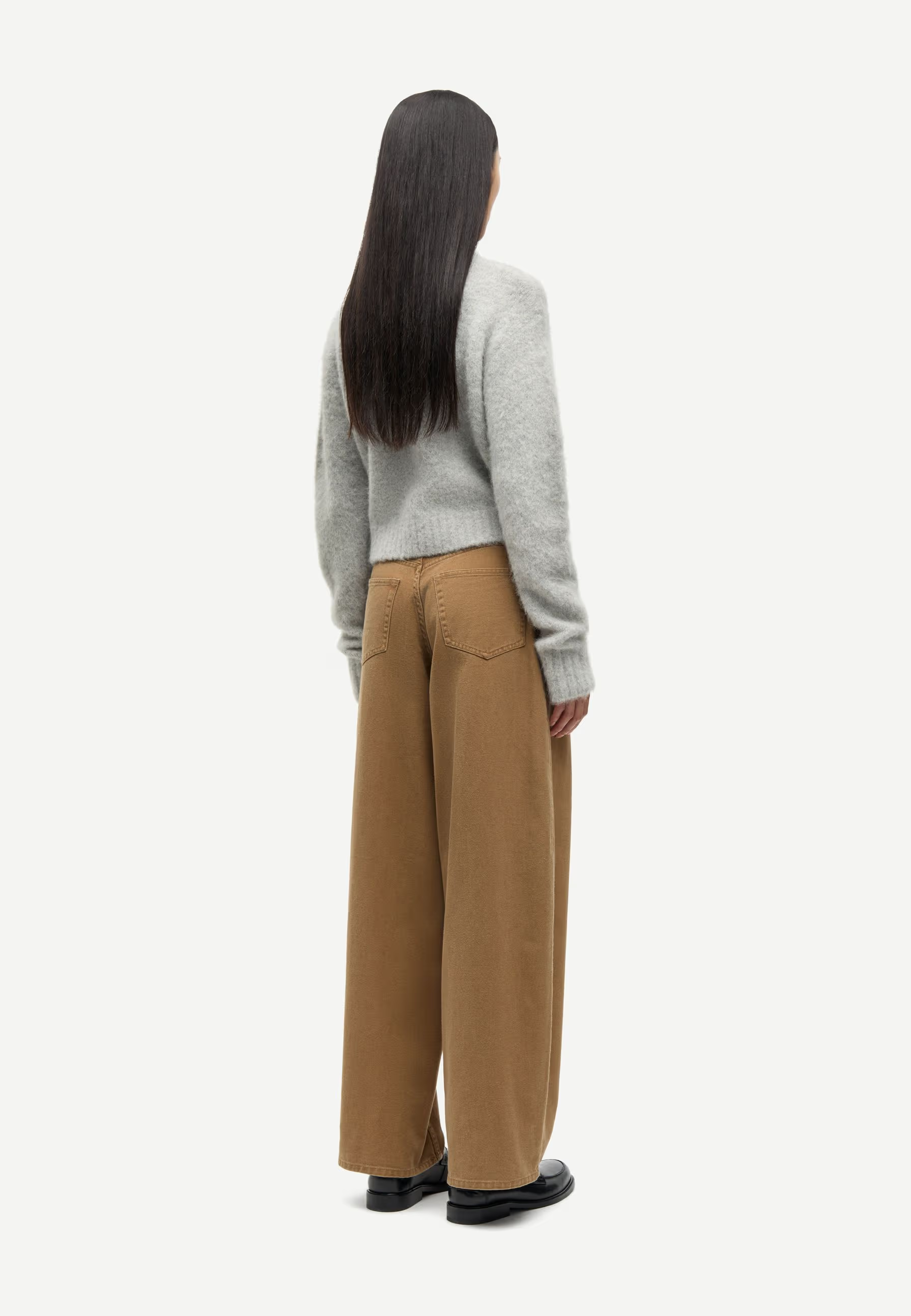 Sajeanne Alpaca Cardigan | Lysegrå Melange