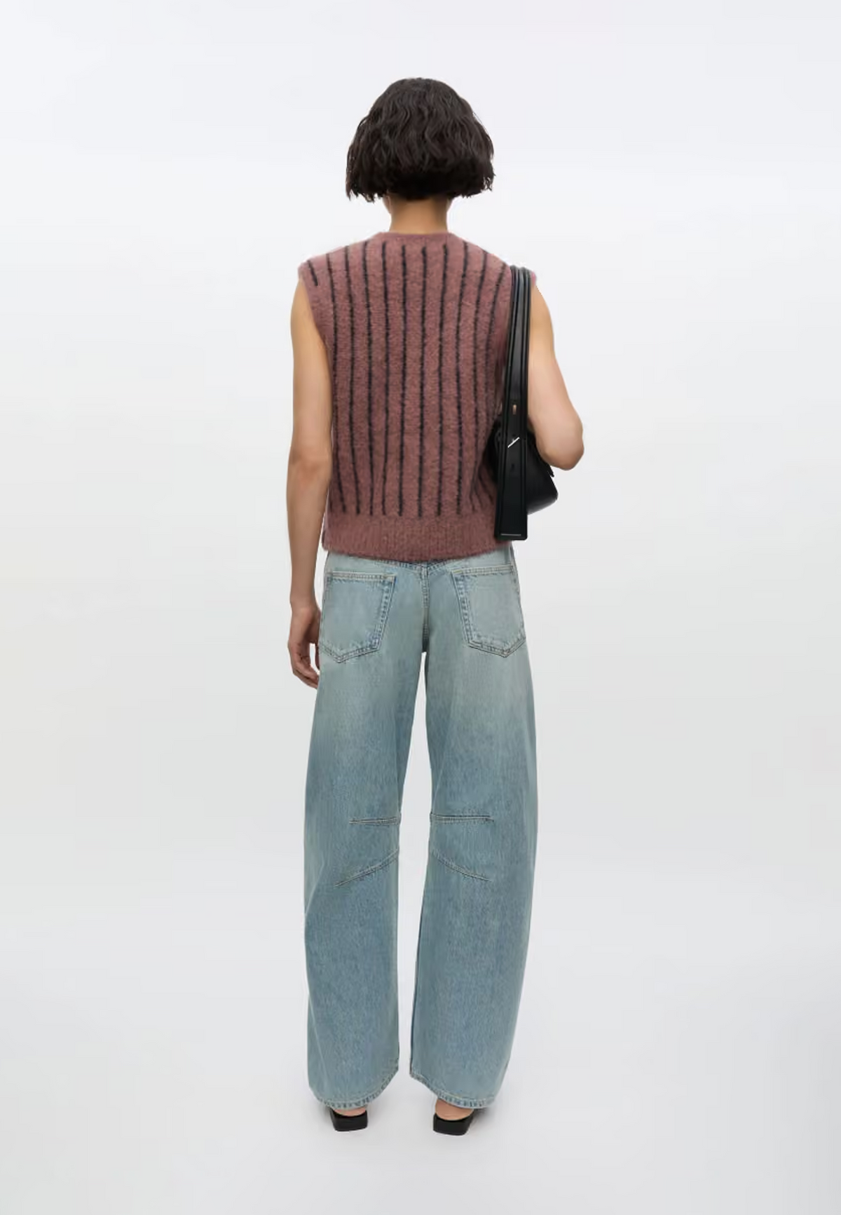 Sajeanne Alpaka Cardigan | Rose Taupe Stripes