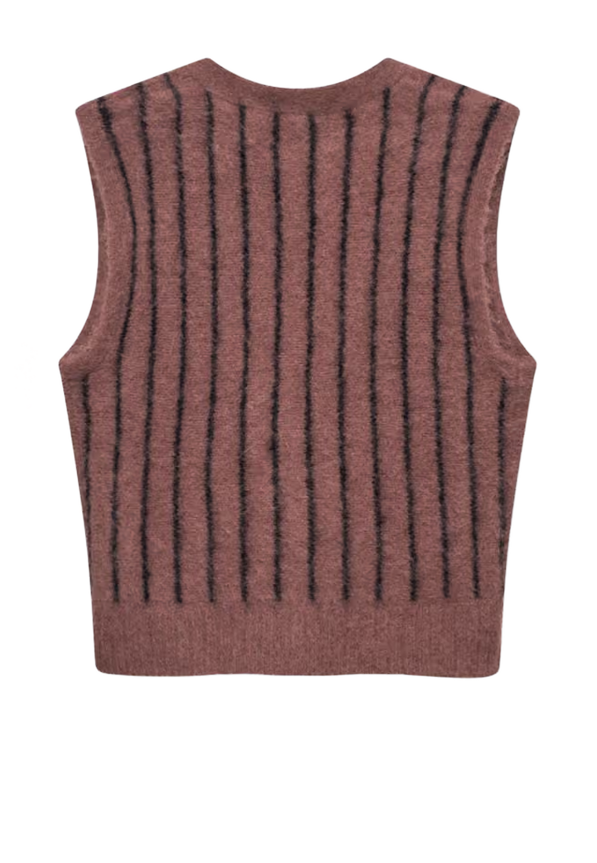 Sajeanne Alpaka Cardigan | Rose Taupe Stripes