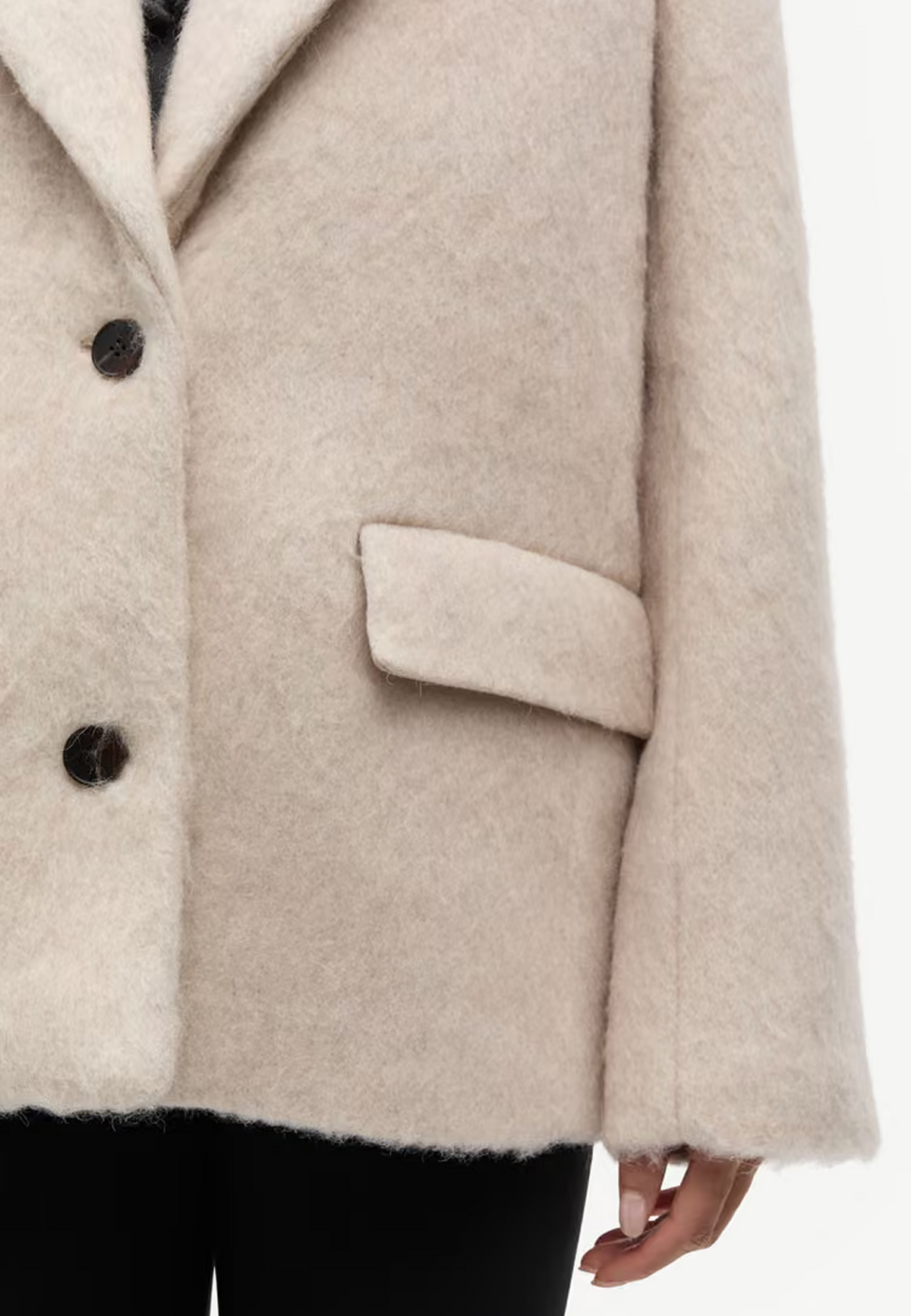 Sajills Woll/Alpaka Jacke | Blush