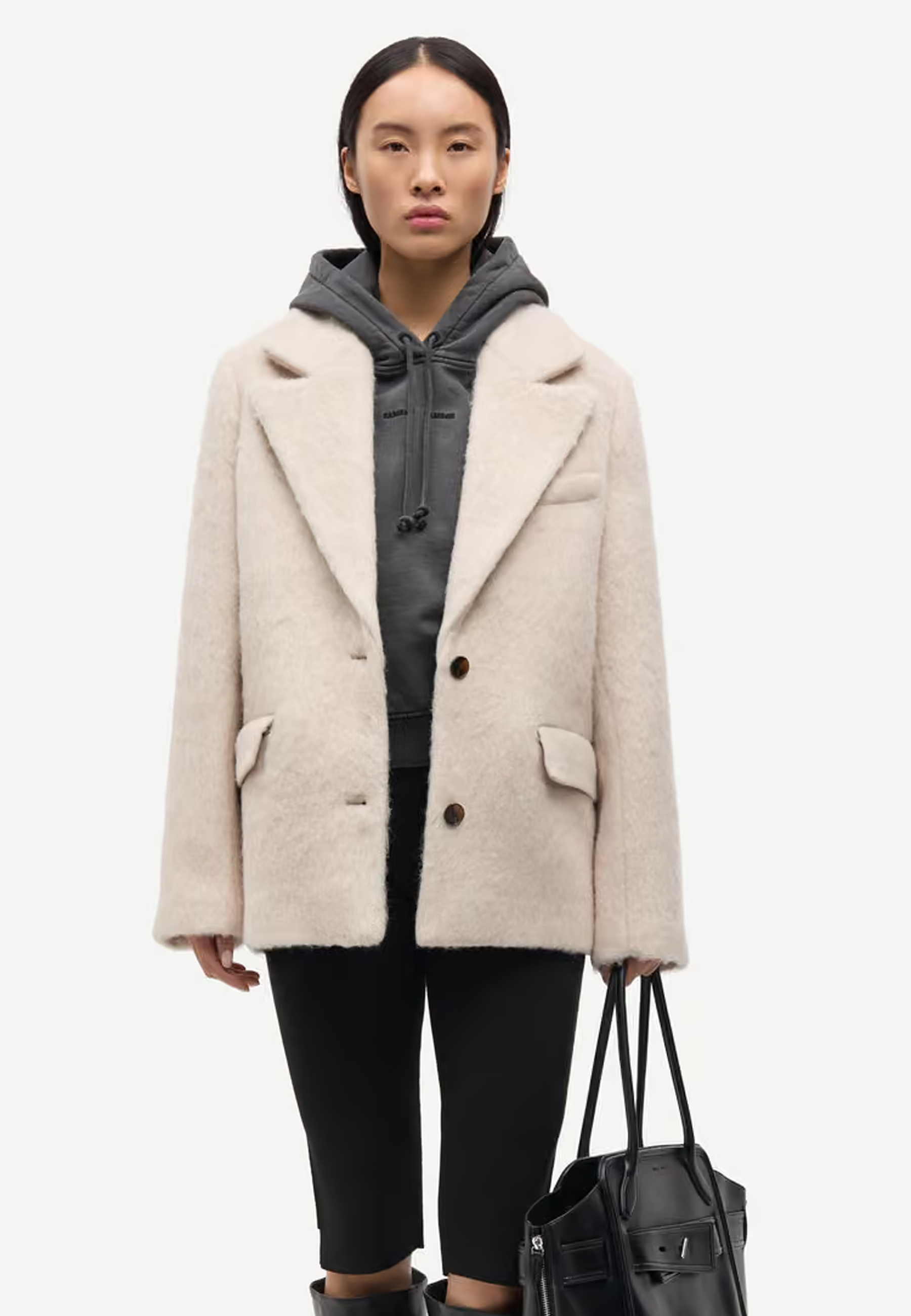 Sajills Woll/Alpaka Jacke | Blush