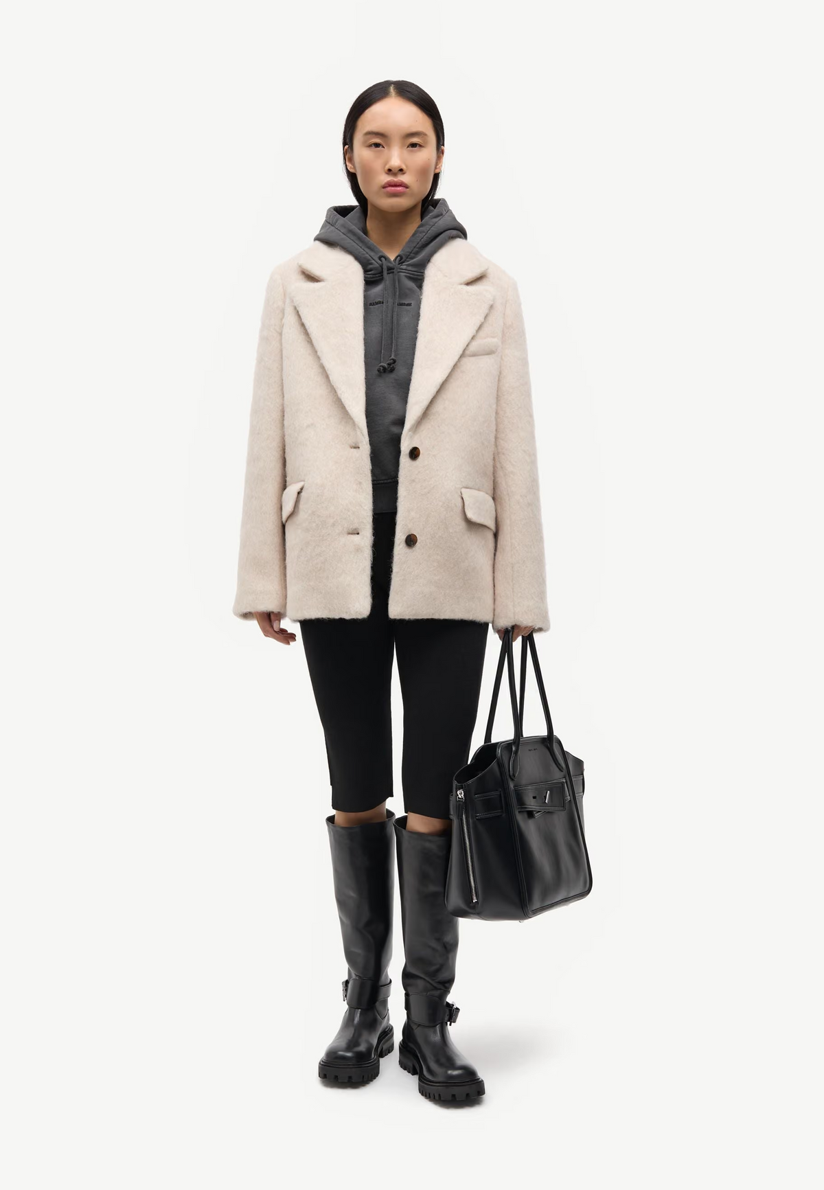 Sajills Woll/Alpaka Jacke | Blush