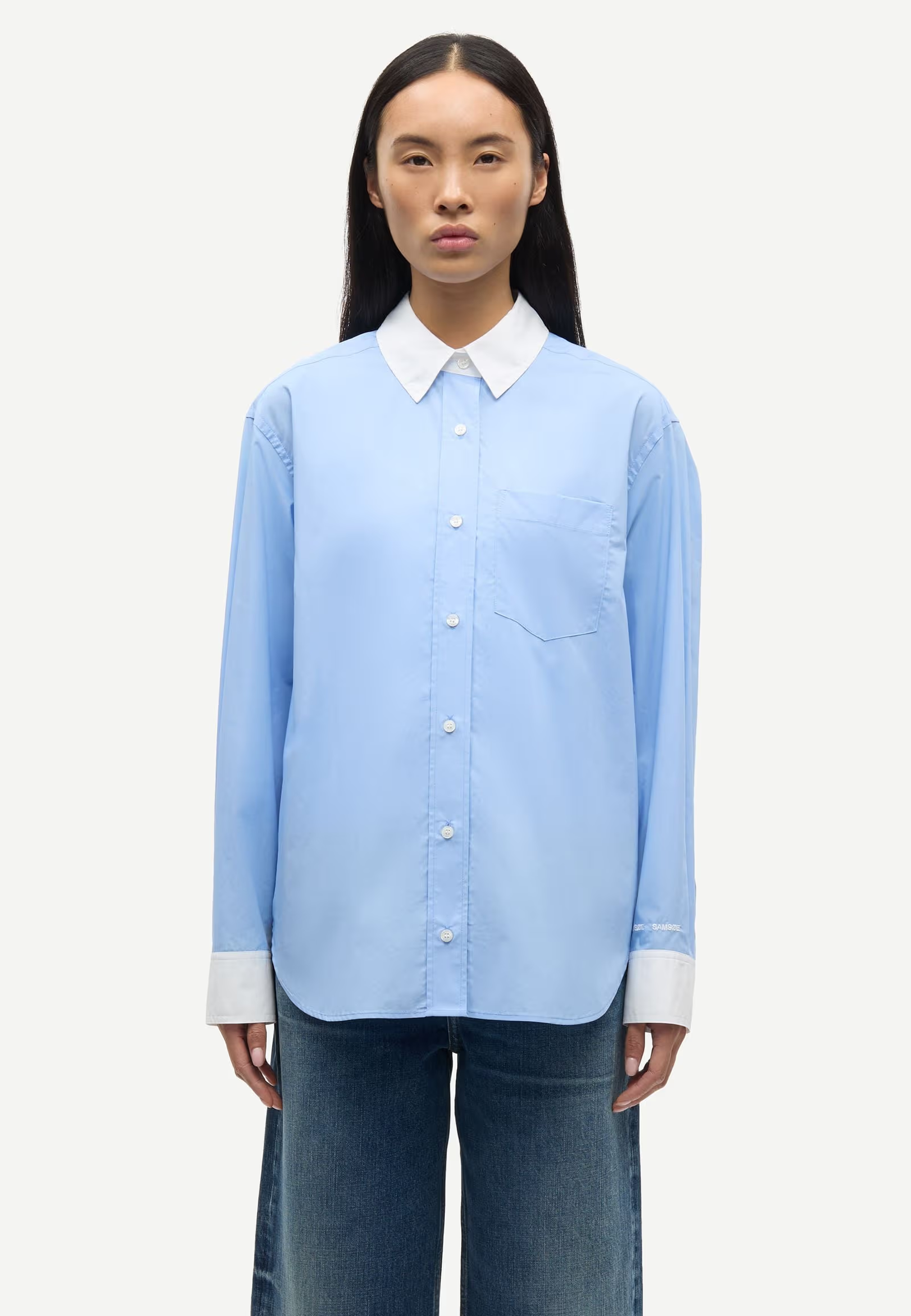 Salove Oversized Pocket Blouse | Bel Air Blue
