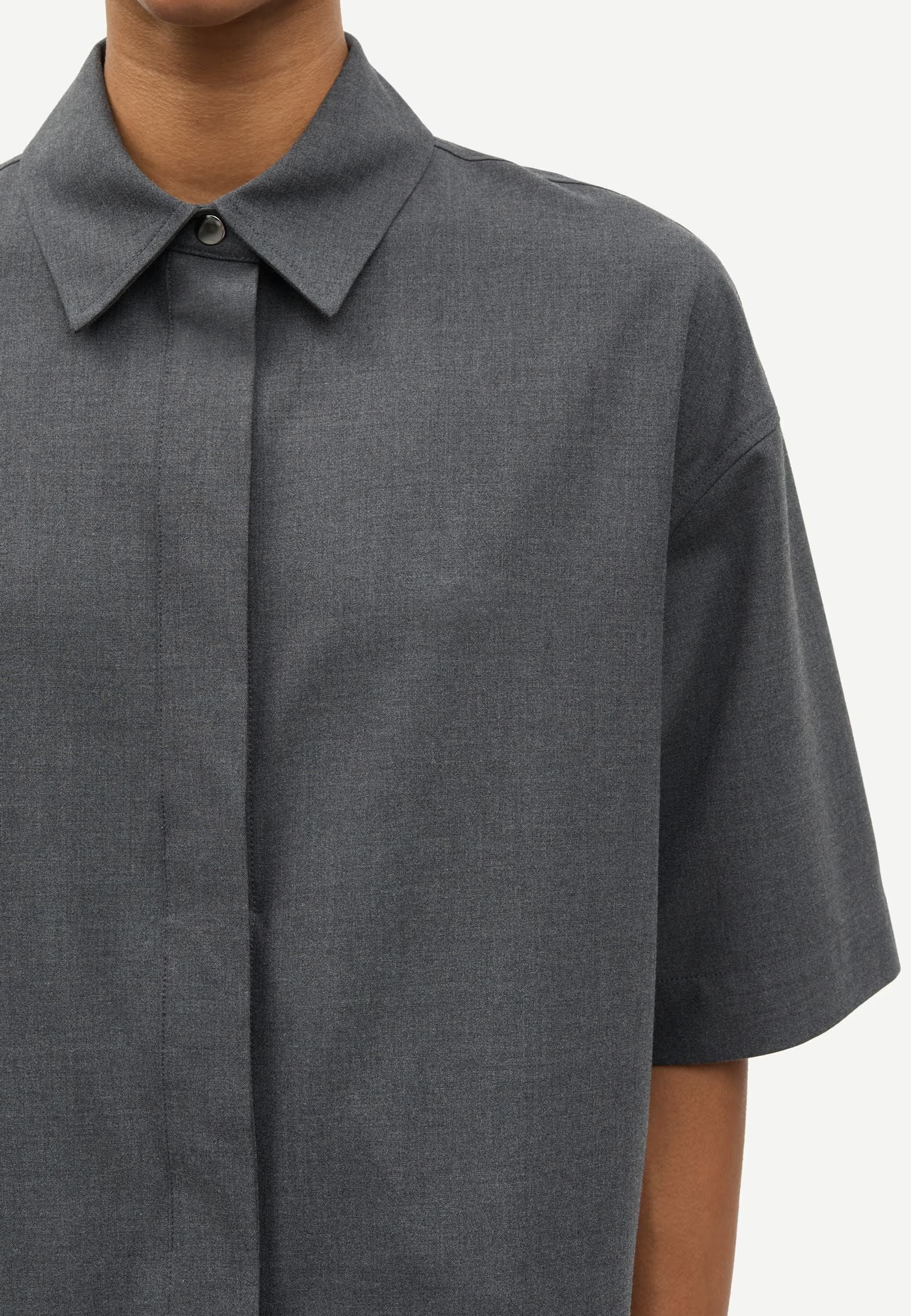 Salulu Kurzarm Bluse | Ombre Blue