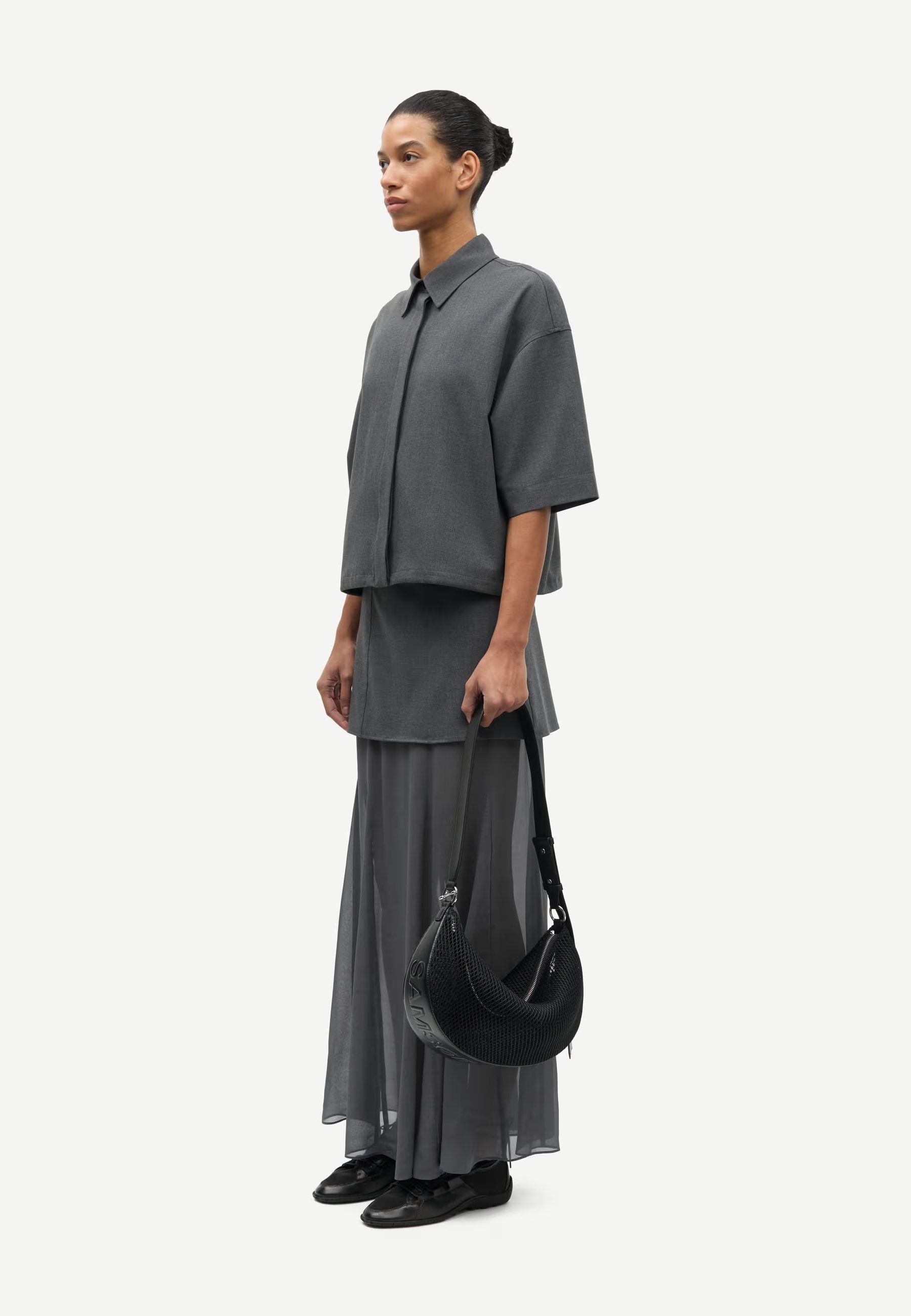 Salulu Kurzarm Bluse | Ombre Blue