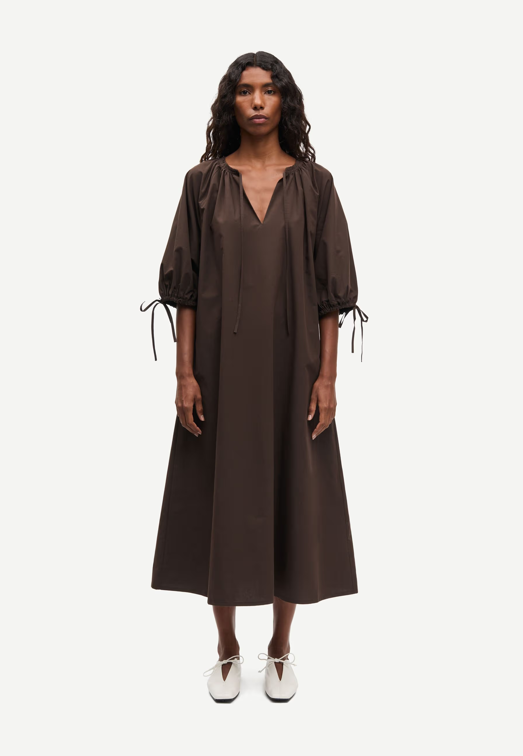 Samateran Maxikleid | Mulch