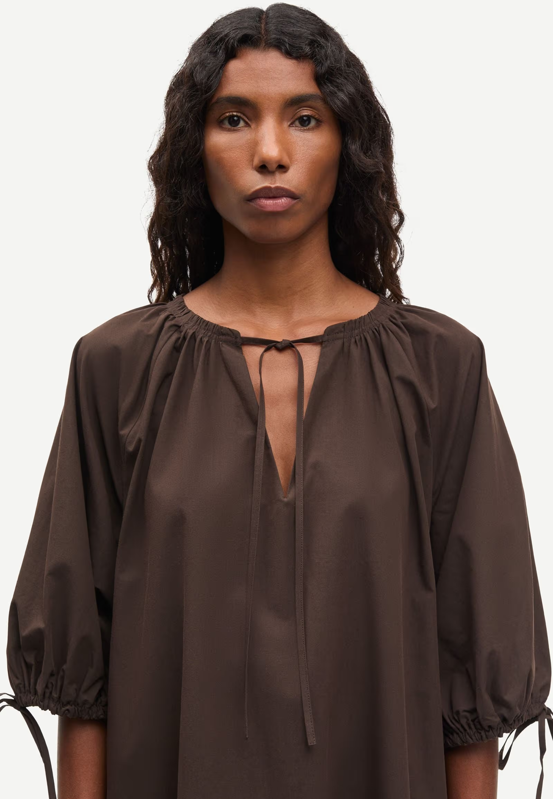 Samateran Maxikleid | Mulch