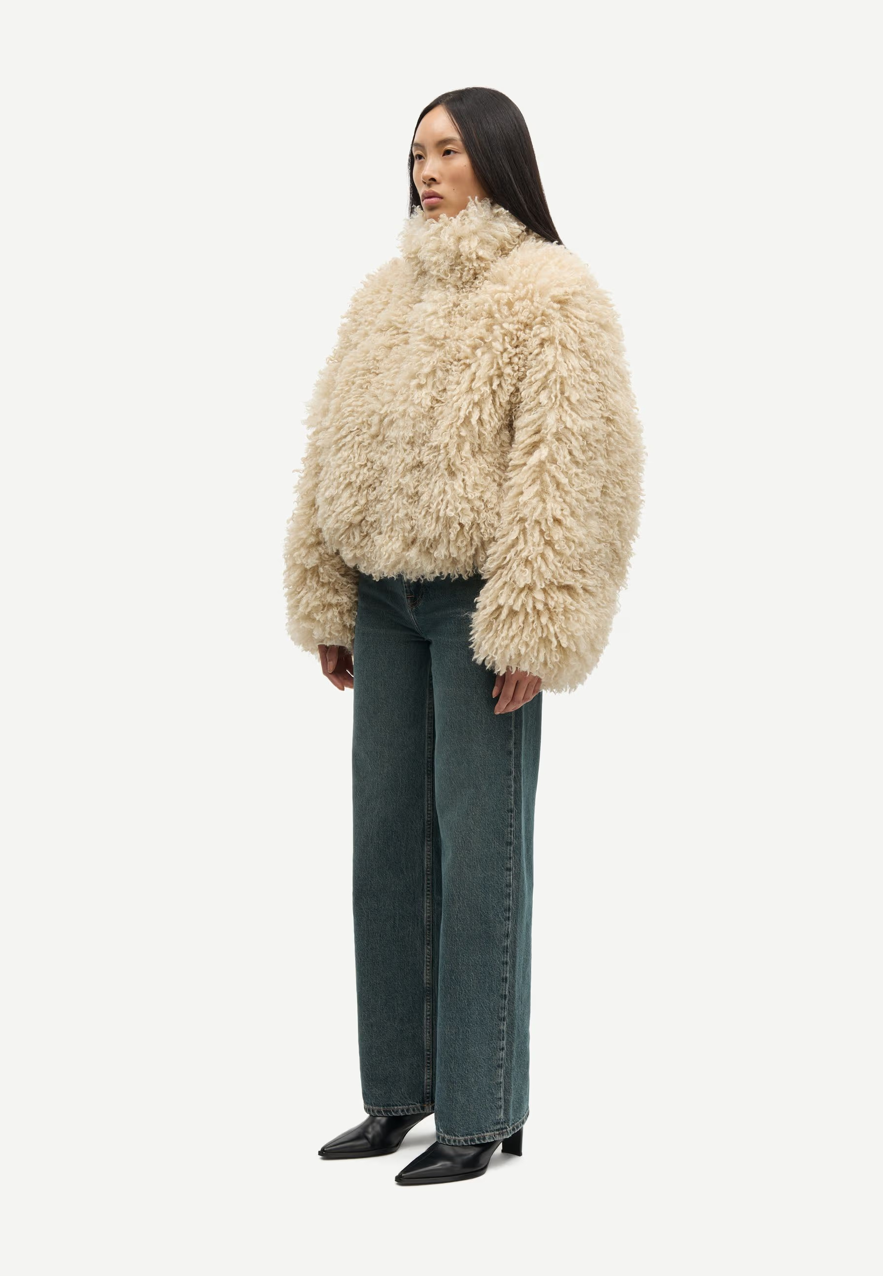 Samedda Fake Fur Bomberjacke | Pumice Stone