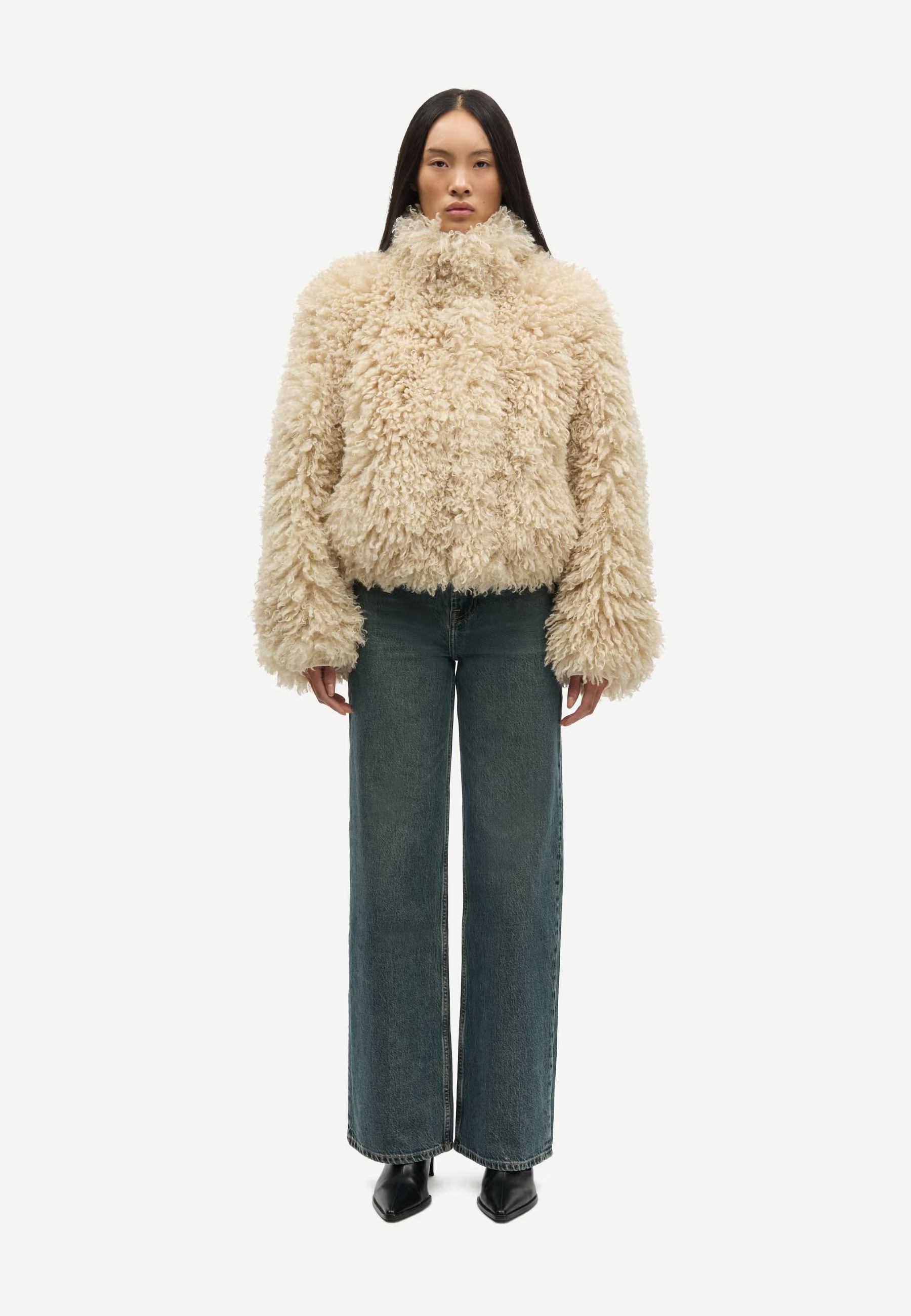 Samedda Fake Fur Bomberjacke | Pumice Stone