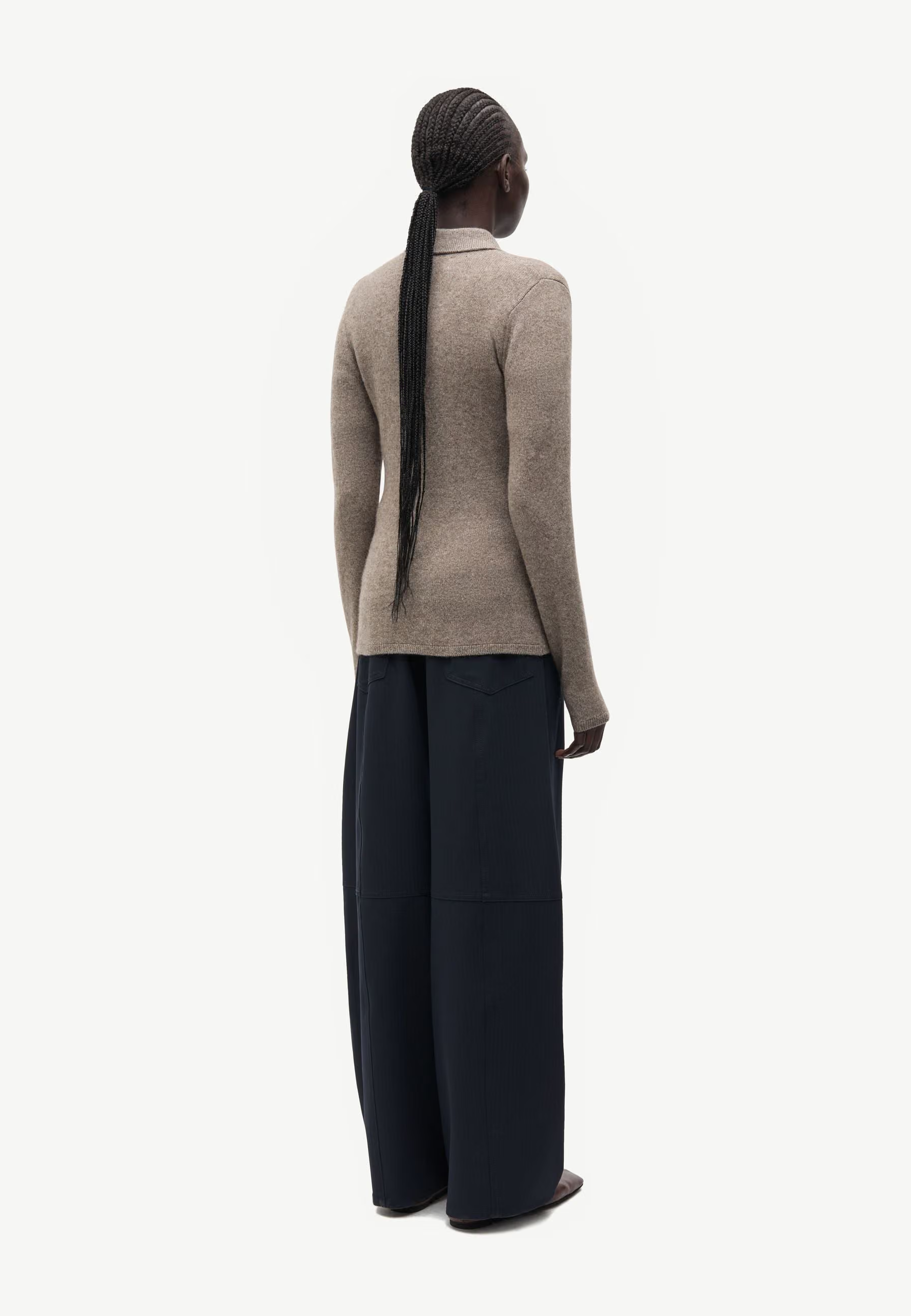 Sanelo Zip Cardigan | Lead Gray Melange