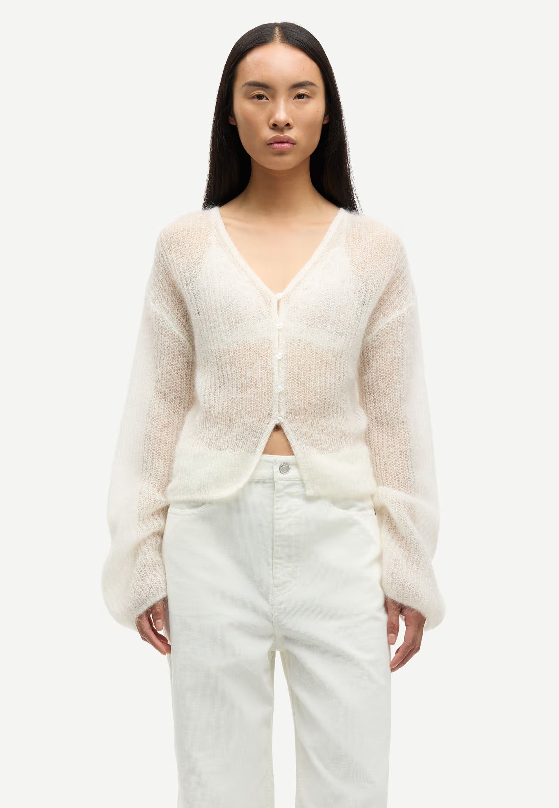 Sapoppie Mohair Cardigan | Klar Creme