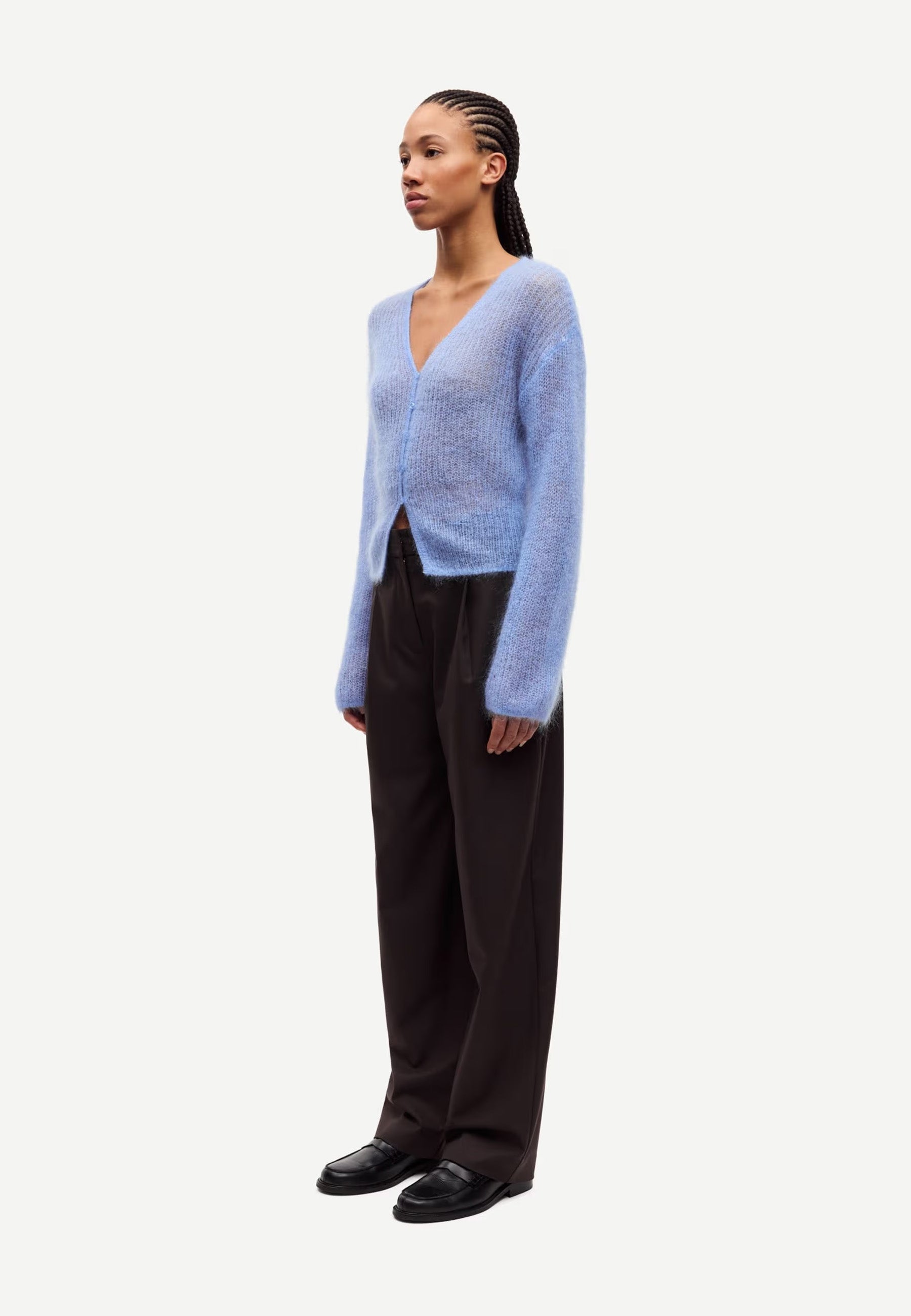 Sapoppie Mohair Cardigan | Della Robbia Blue