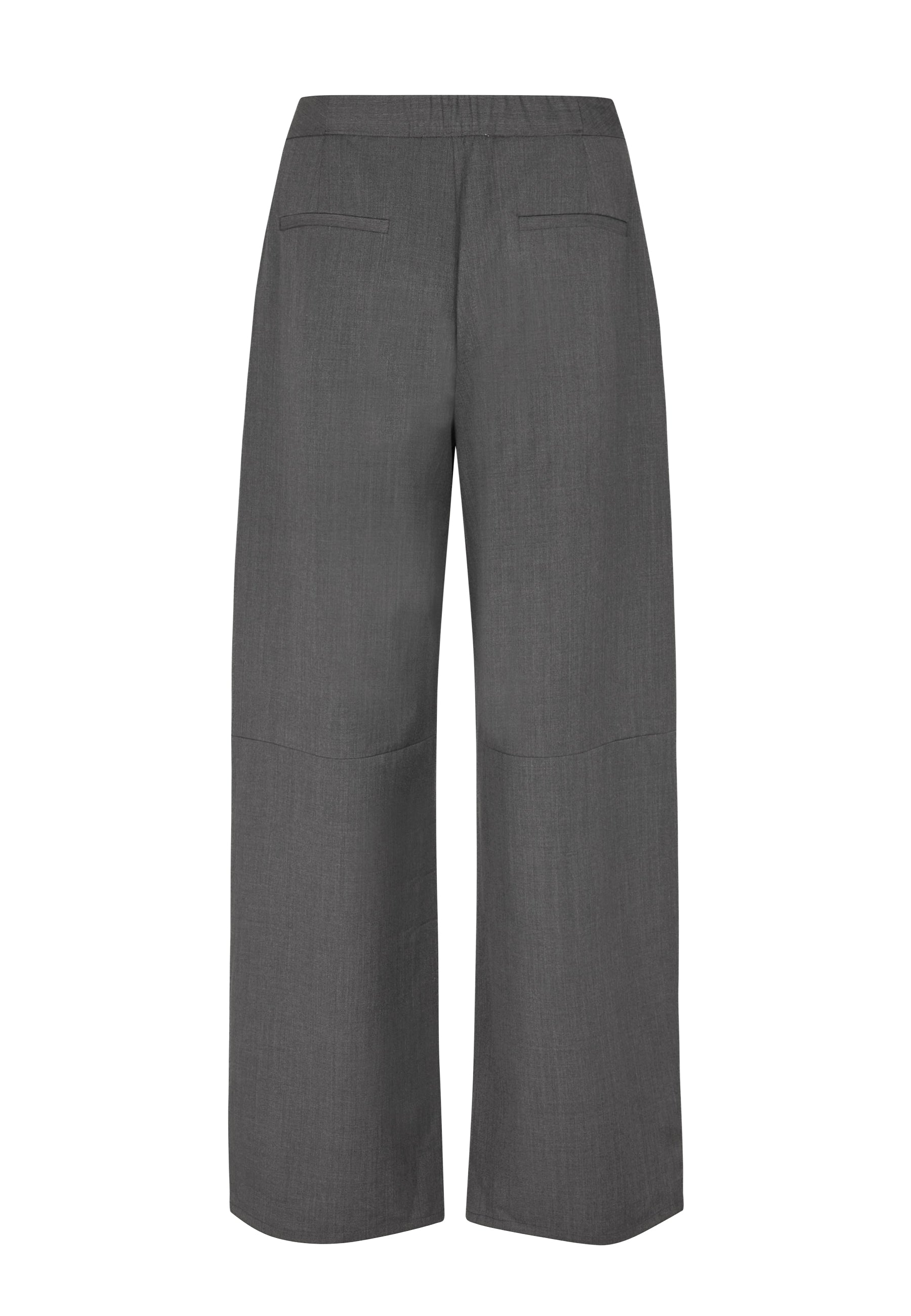 Saroko Wide Leg Woll Hose | Dark Grey Melange