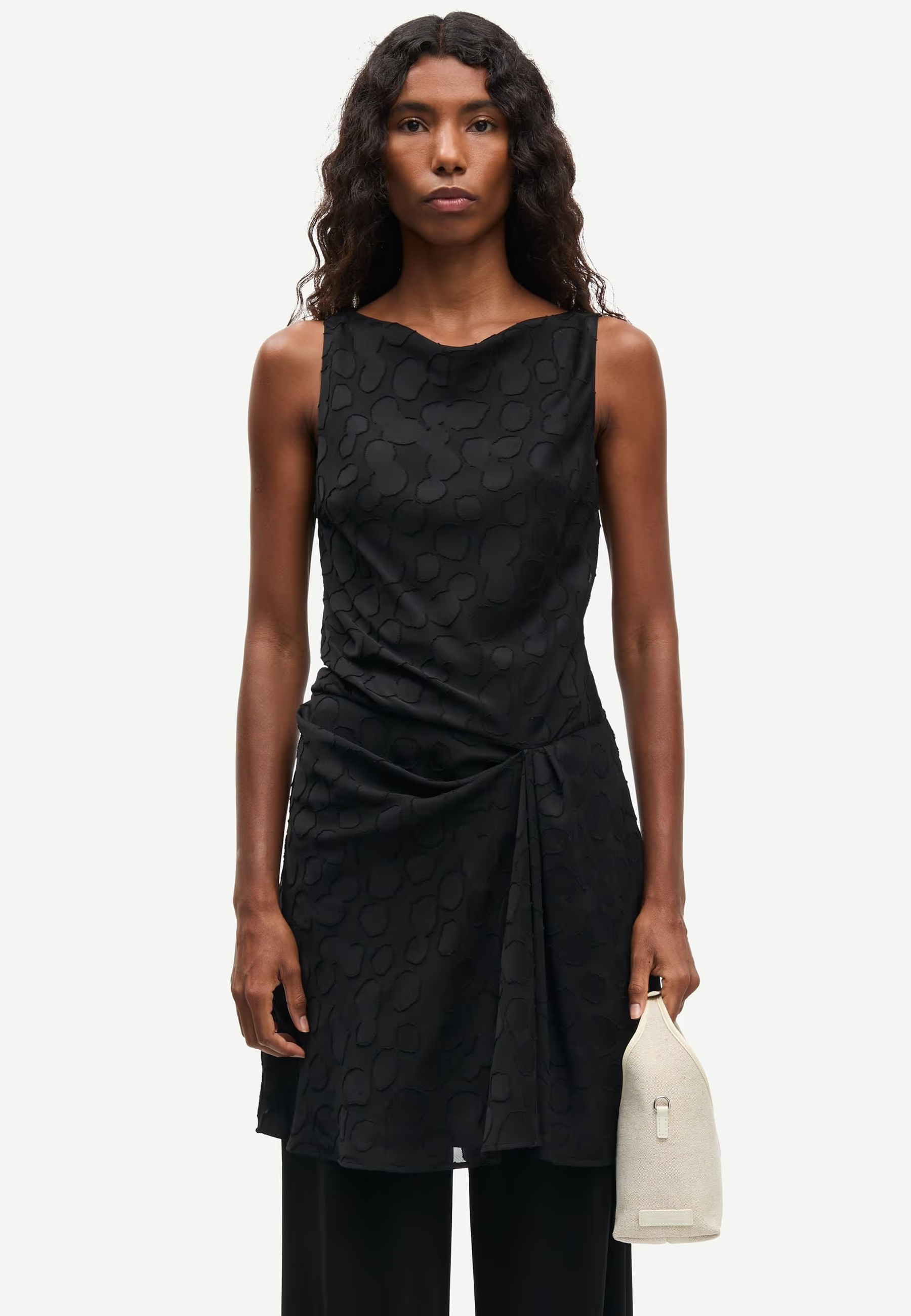 Satina Minikleid | Black