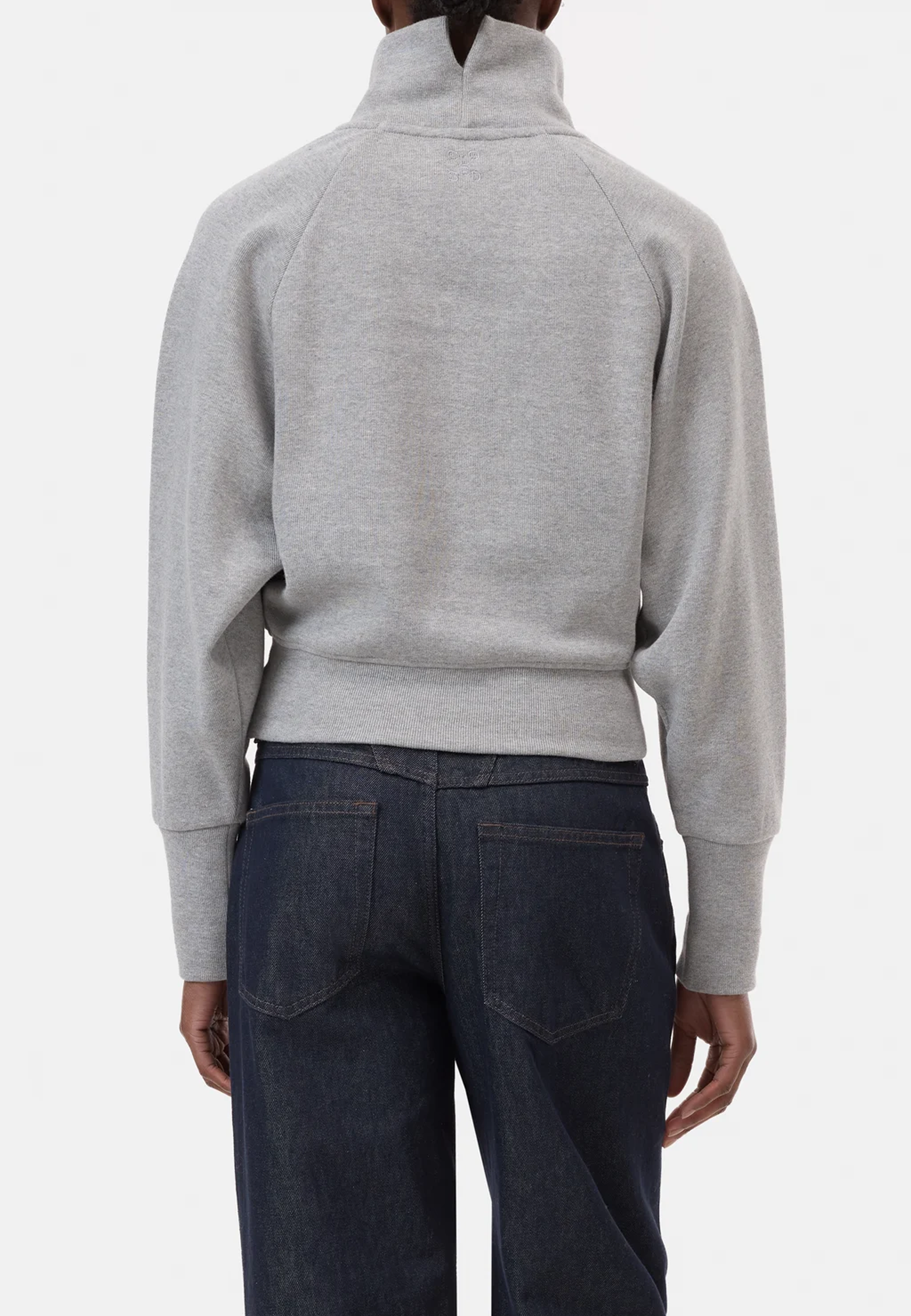 C95383 High Neck Sweatshirt | Light Grey Melange