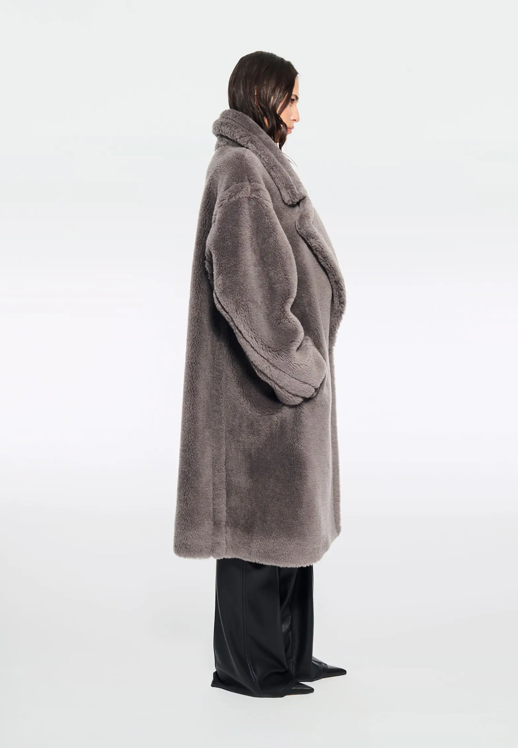 Biba Fake Fur Mantel | Grey
