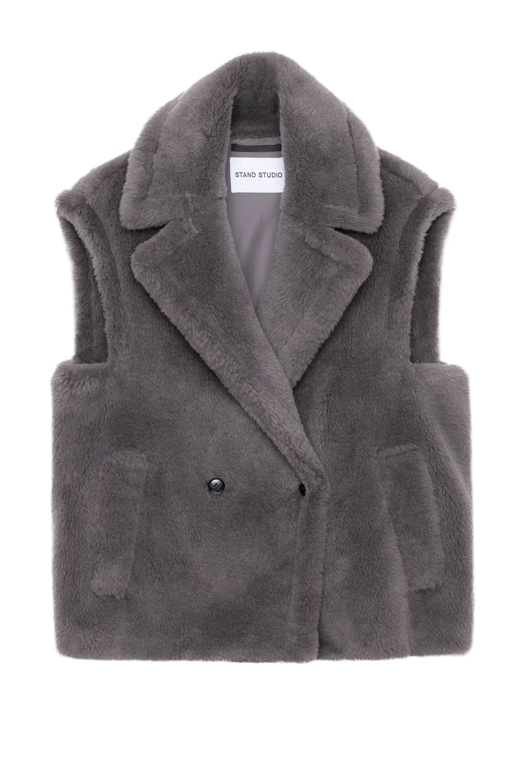 Clary Fake Fur Weste | Grey