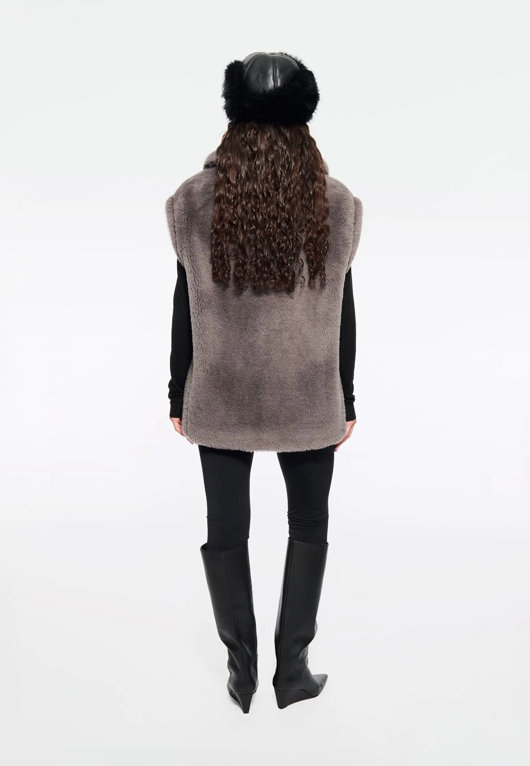 Clary Fake Fur Weste | Grey