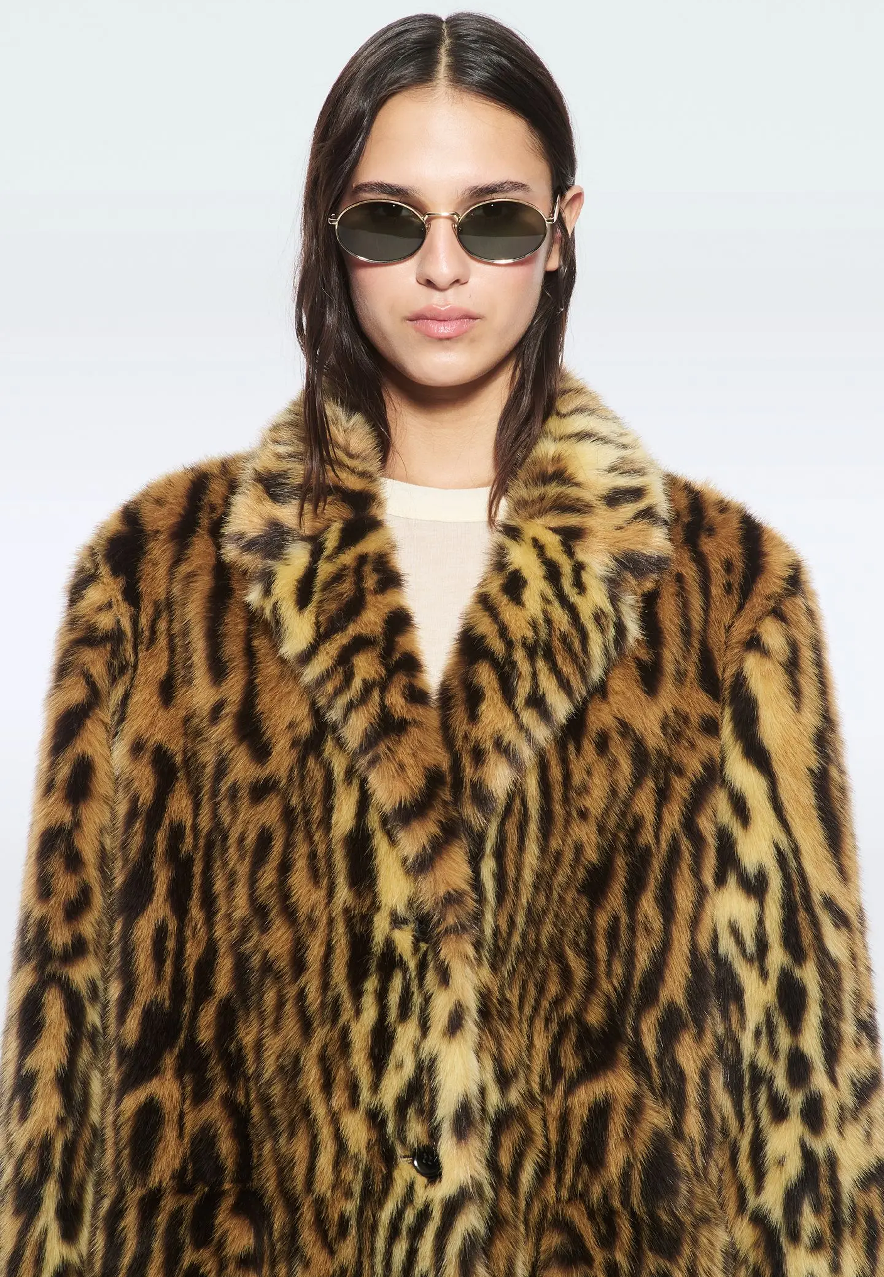 Marceline Fake Fur Mantel | Leo