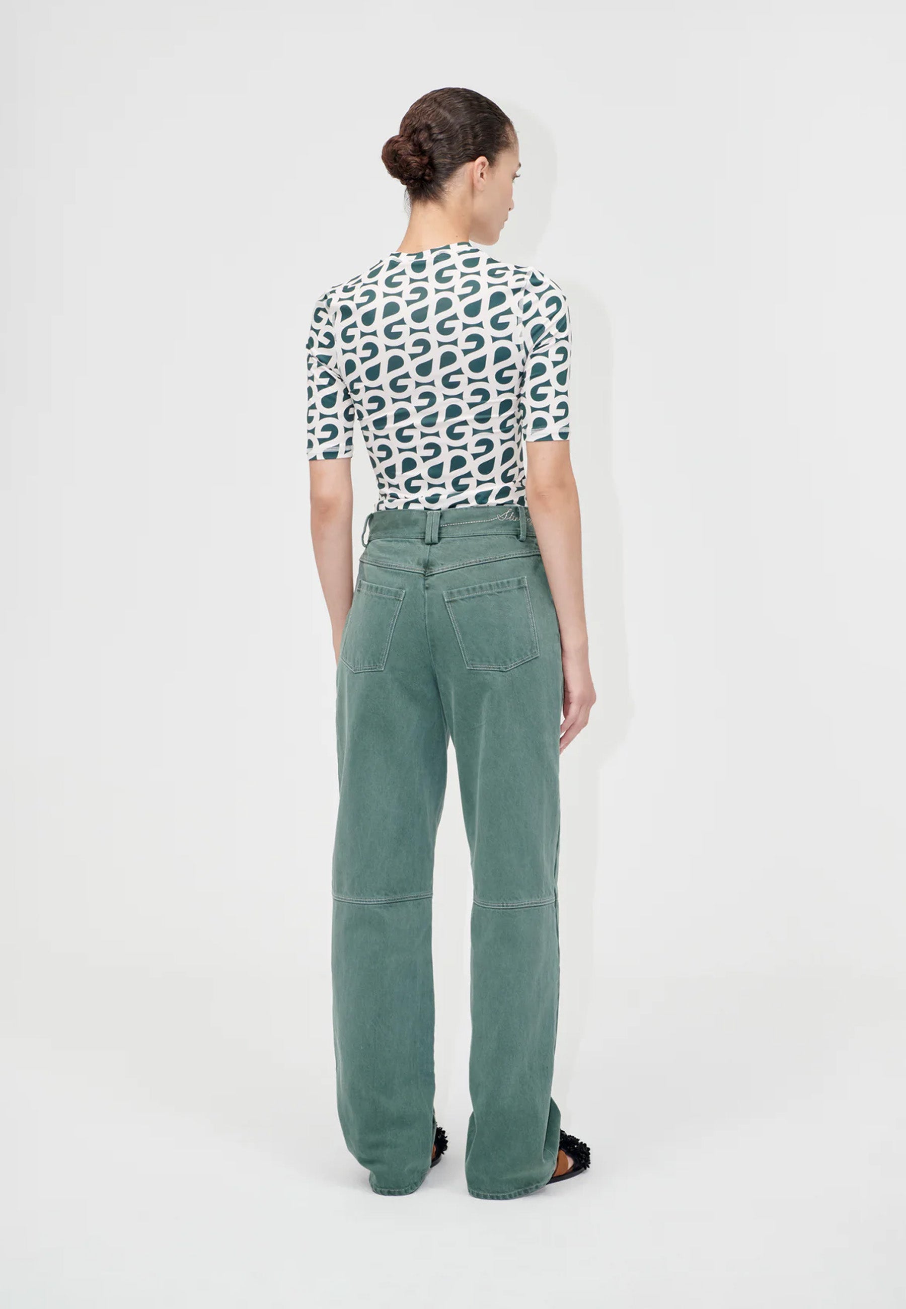 P096-2393 Jeans | Dark Green