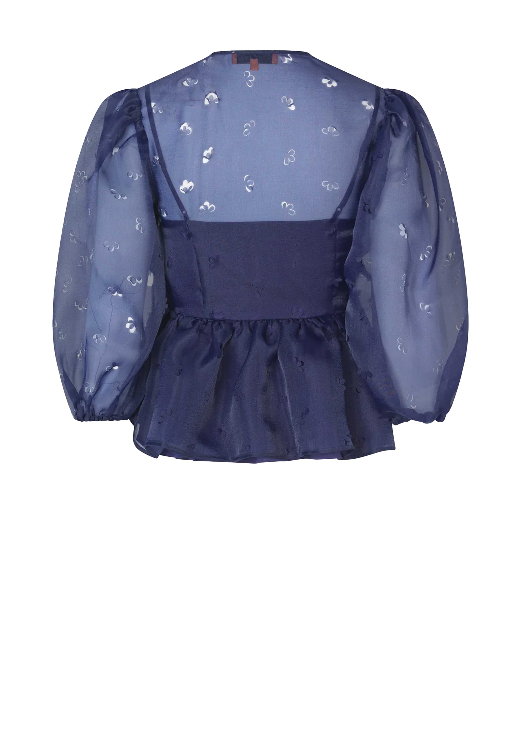 T062-1608 Organza Bluse | Ditzy Floral
