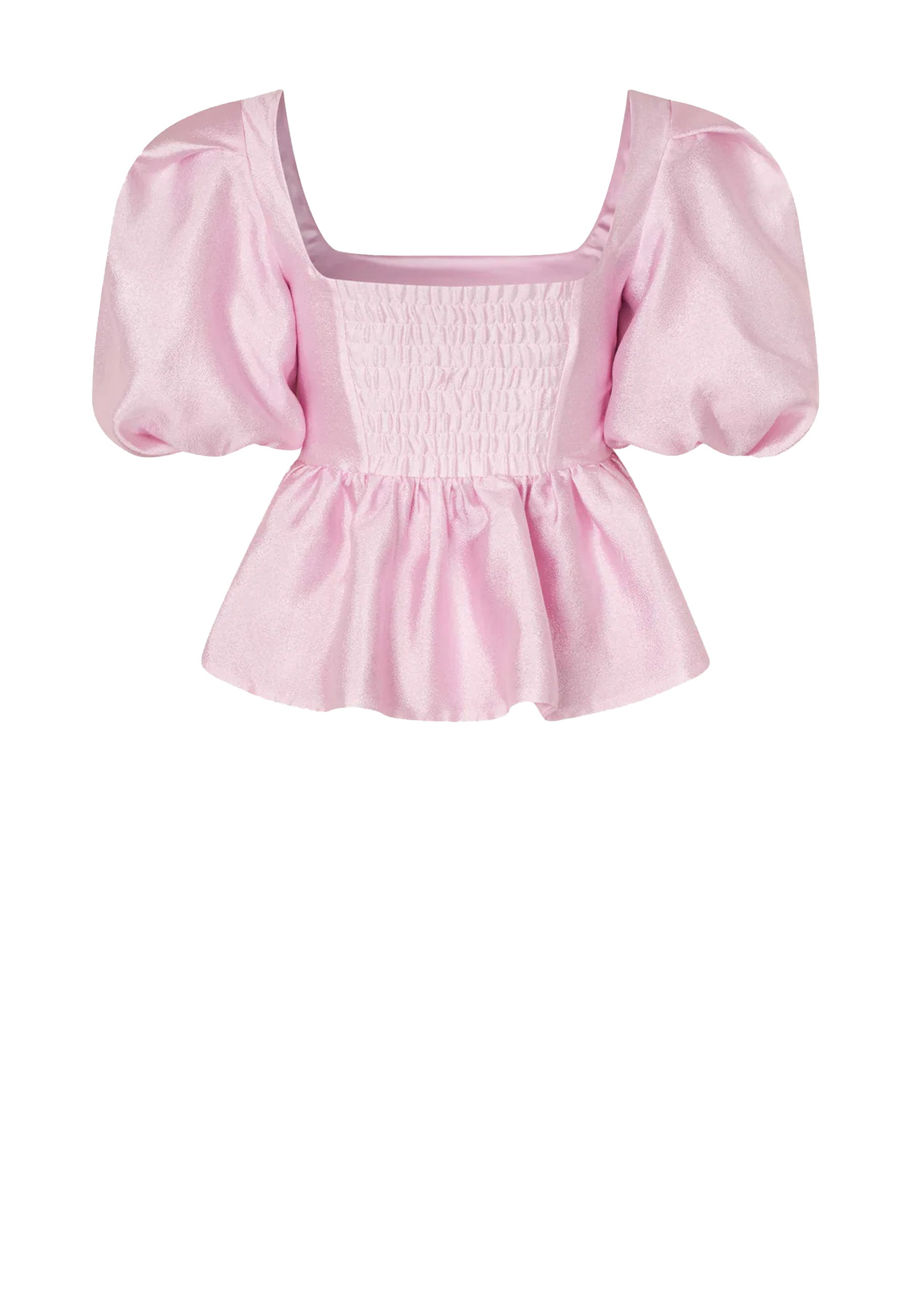 T073-2067 Texturierte Bluse | Pastel Pink
