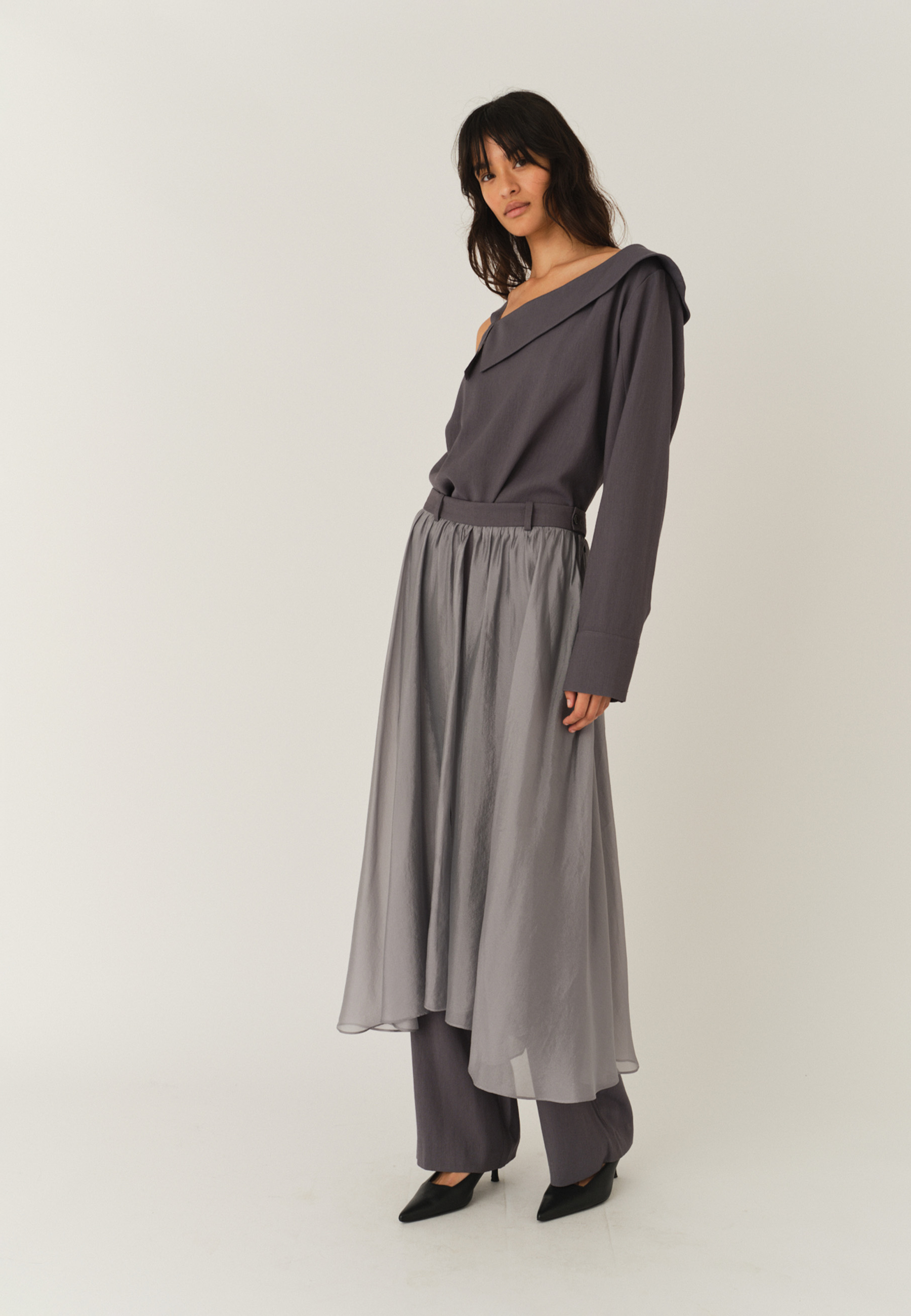 Andrea Asymmetrisches Top | Charcoal