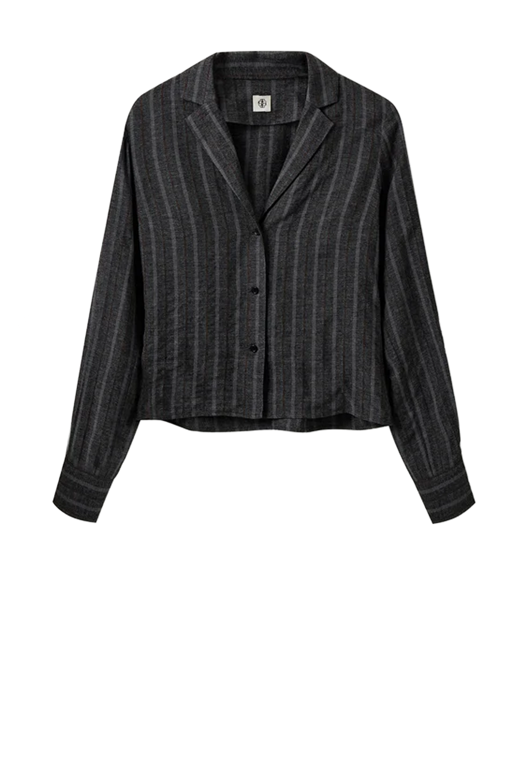 Cheval Bluse | Grey Melange Brown