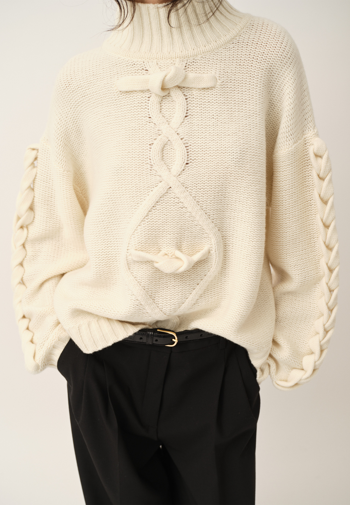 Como Braid Pullover | Cream