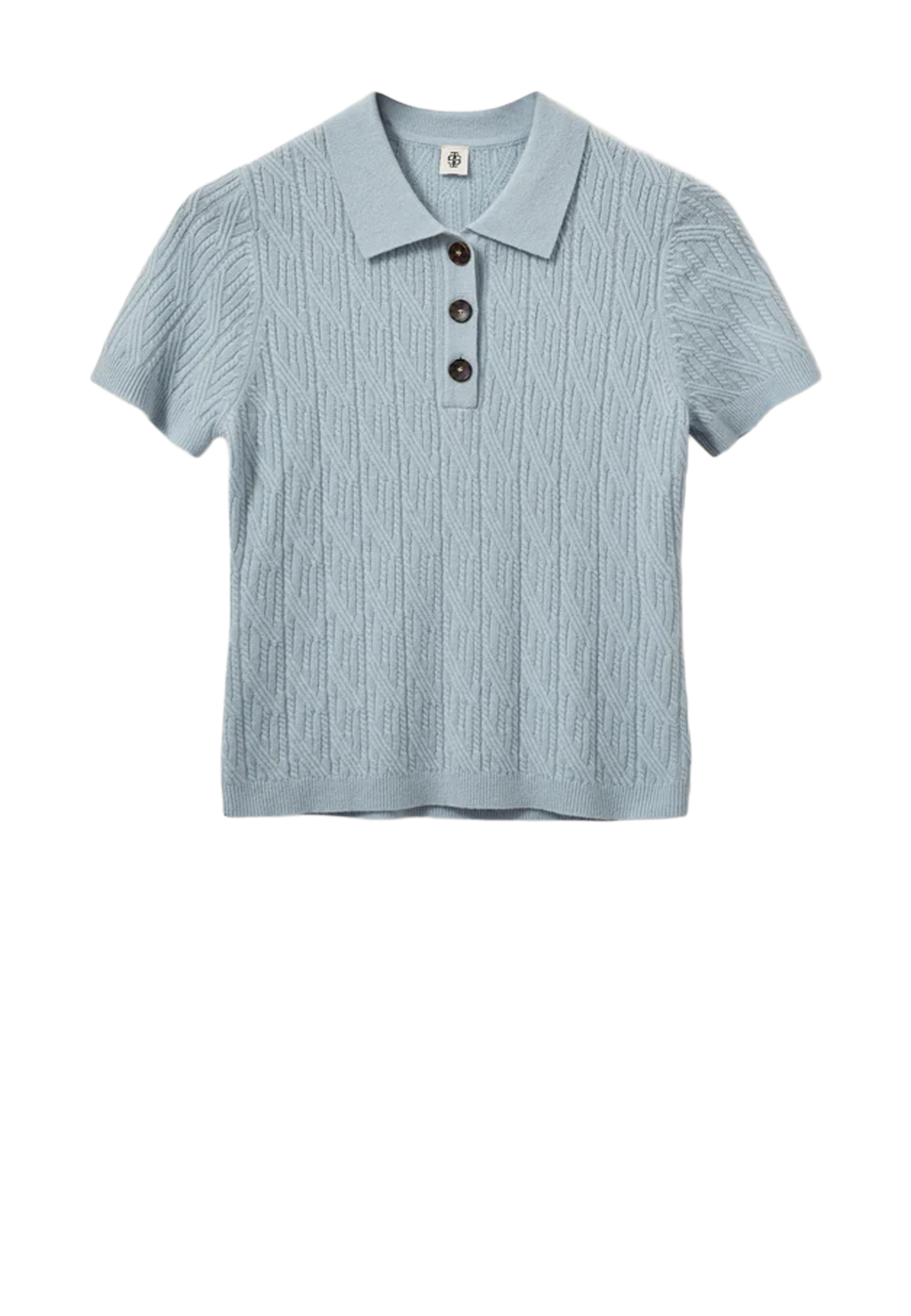 Como Cable Mini Polo T-Shirt | Light Blue