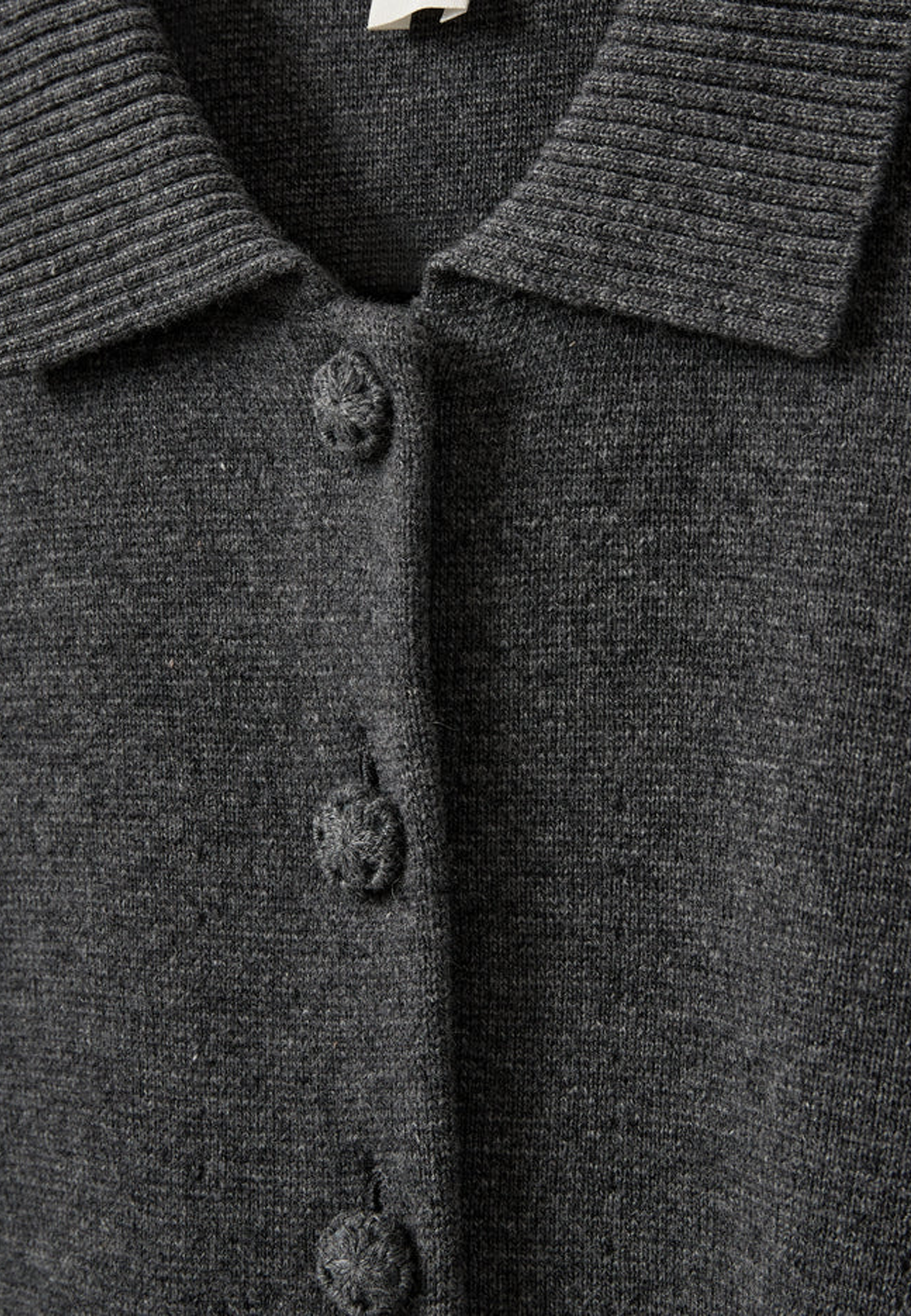 Como Kurzarm Cardigan | Grey Melange