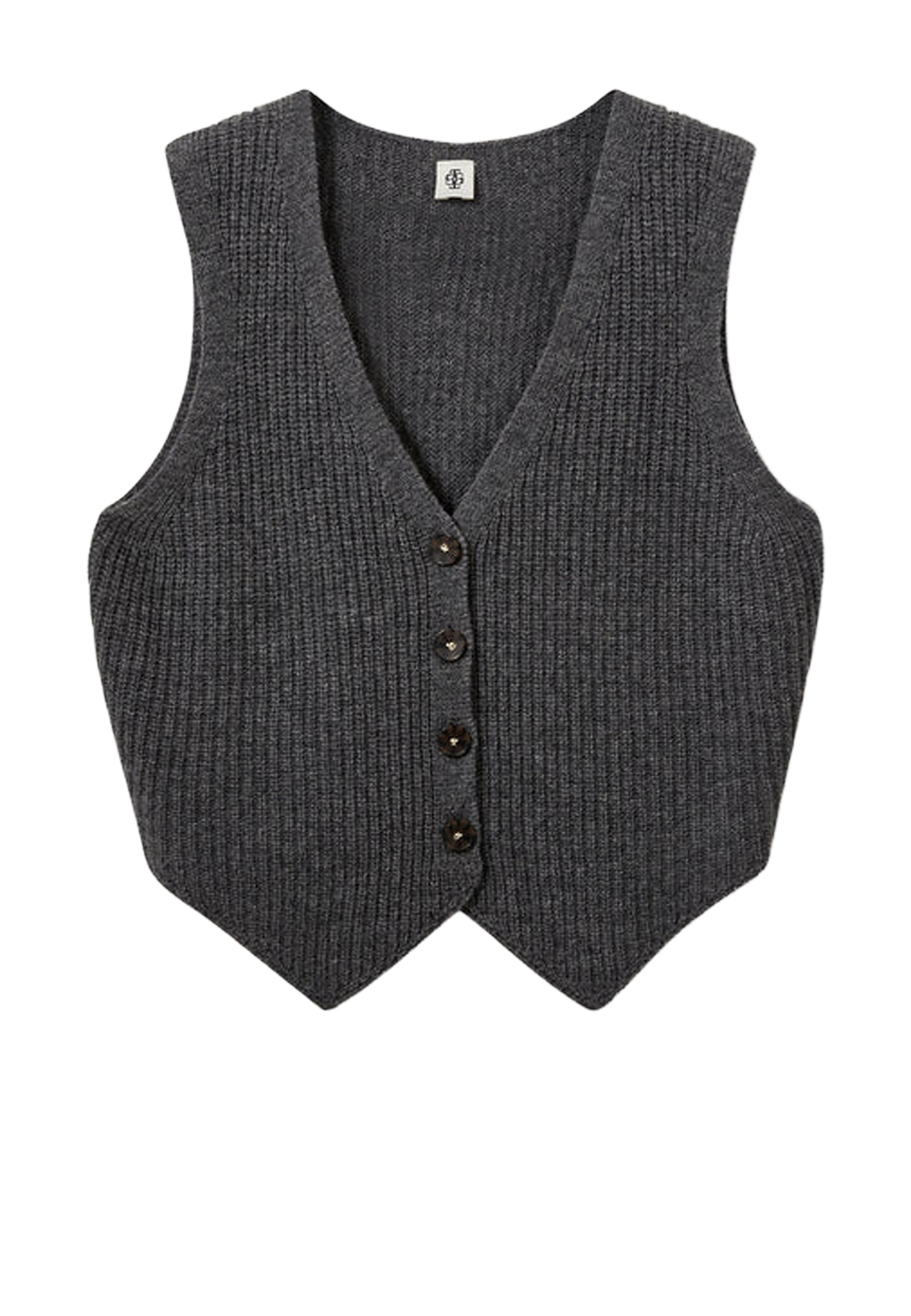 Como Strick Weste | Grey Melange