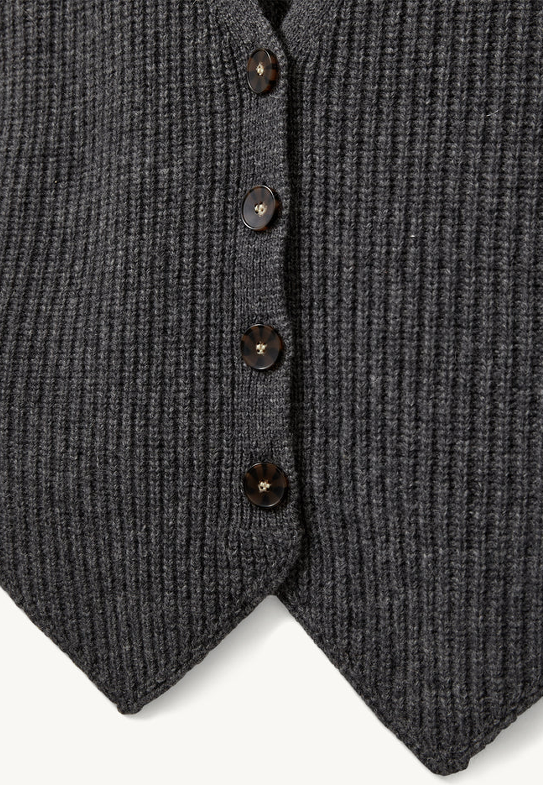 Como Strick Weste | Grey Melange