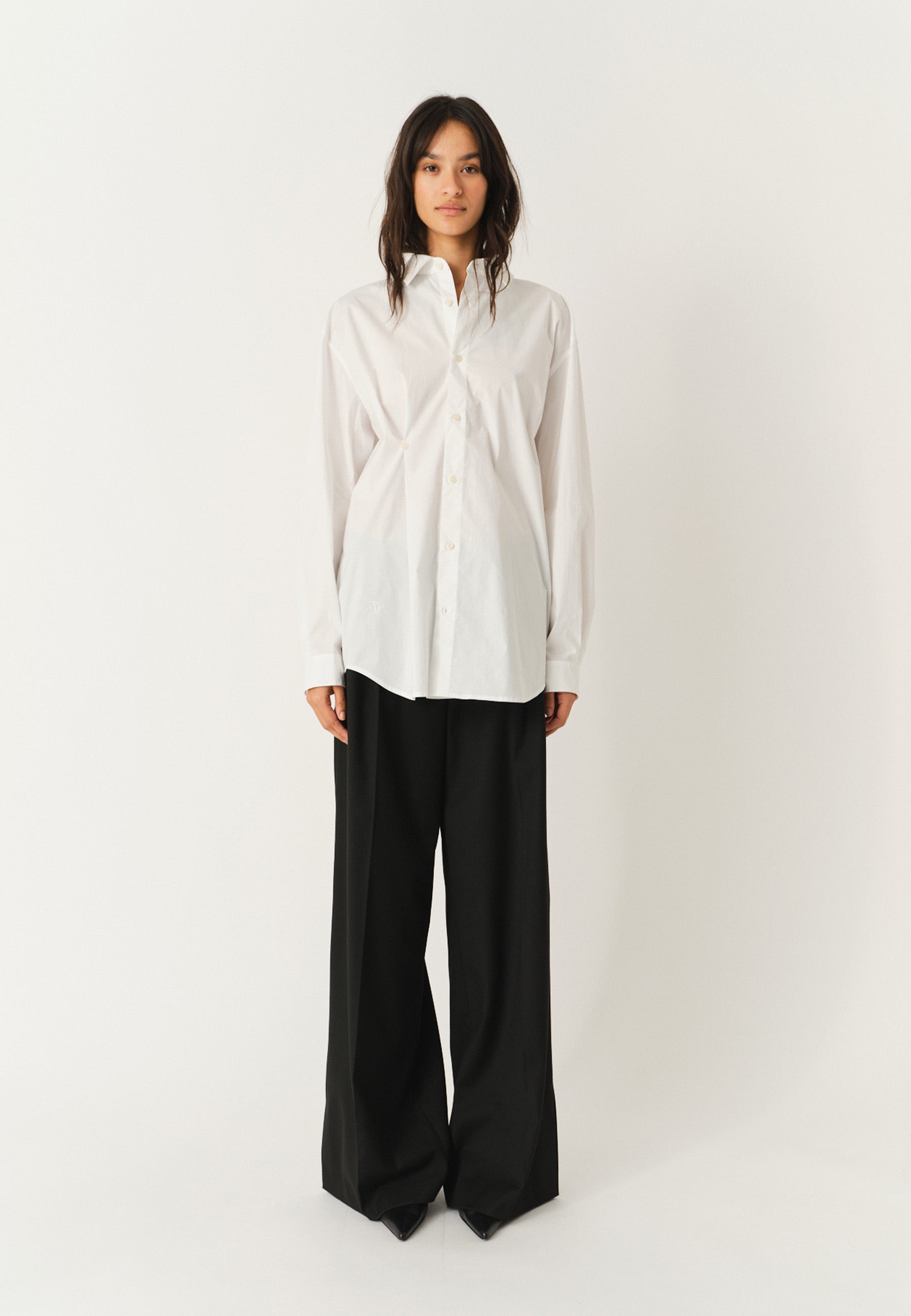 Cyprus Button Bluse | White